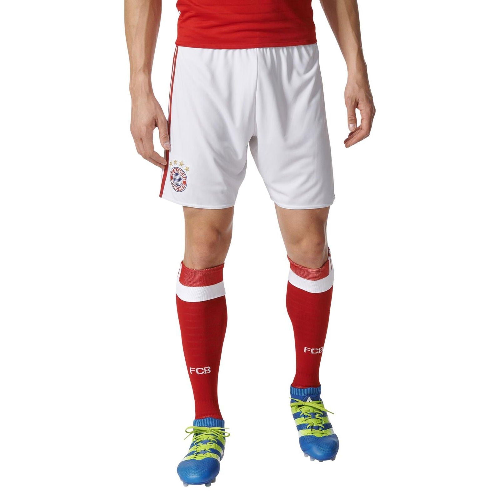adidas FC Bayern Munich Home Shorts 2016/17 - White - ViaductClothing - -