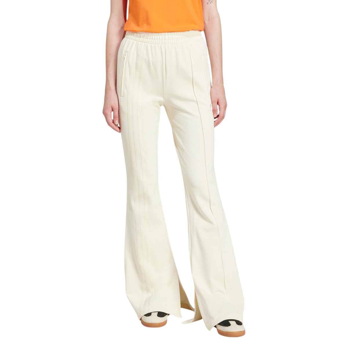 adidas Originals Women's 3-Stripes Flared Firebird Track Pants - White