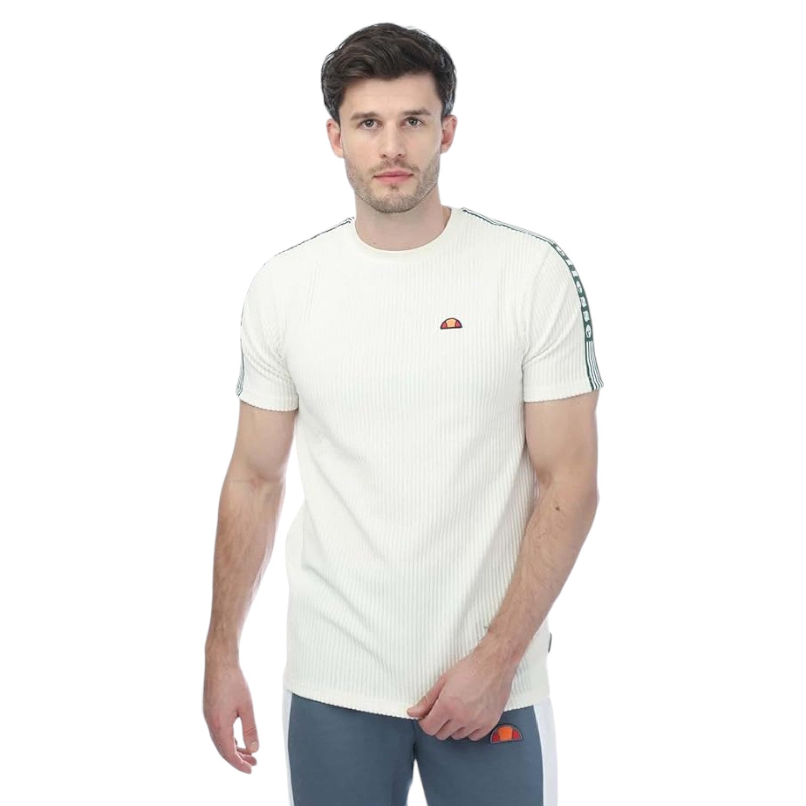 Ellesse Astra Retro Ribbed T Shirt - Off White