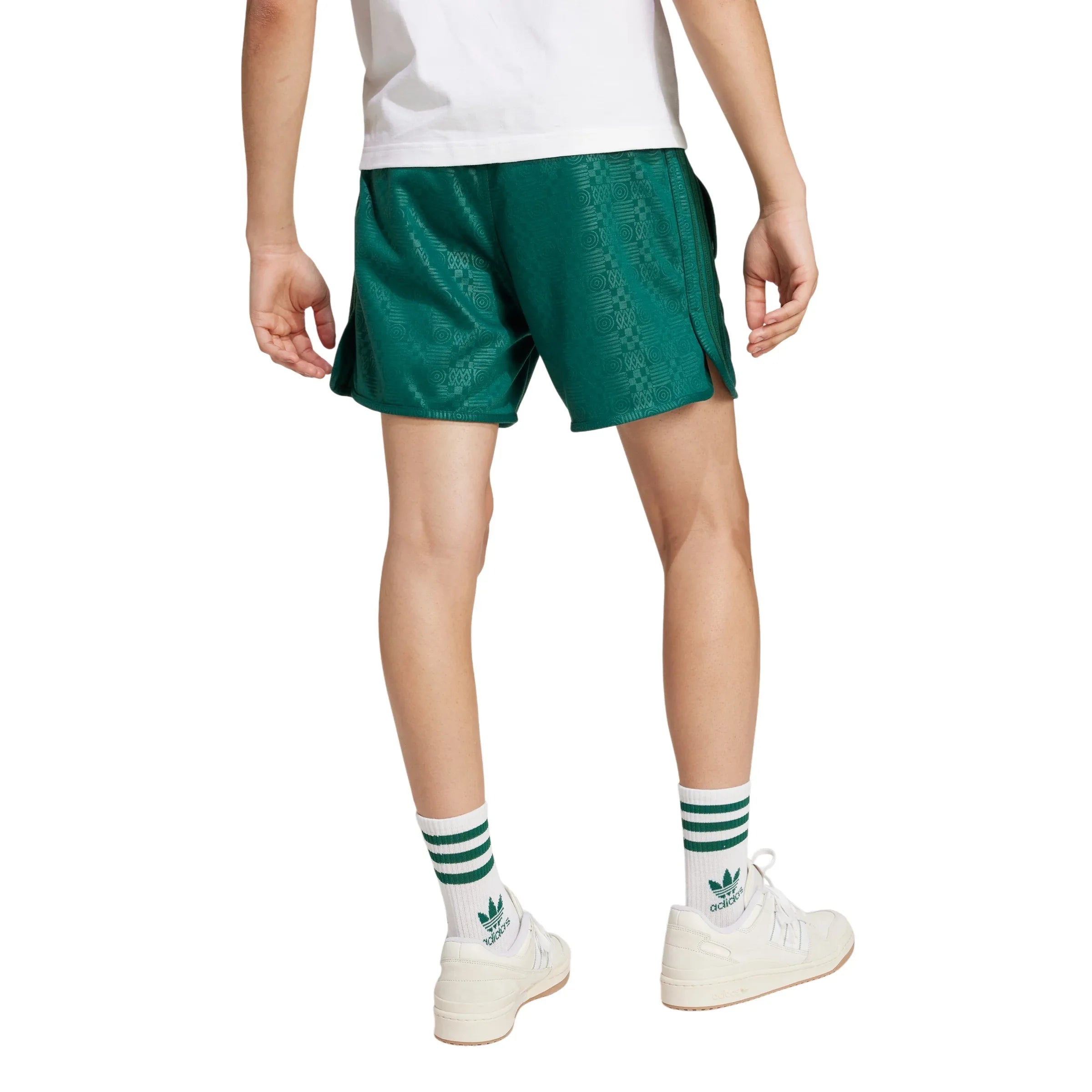 adidas Originals 80s Embossed 3-Stripes Sprinter Shorts - Collegiate Green - ViaductClothing