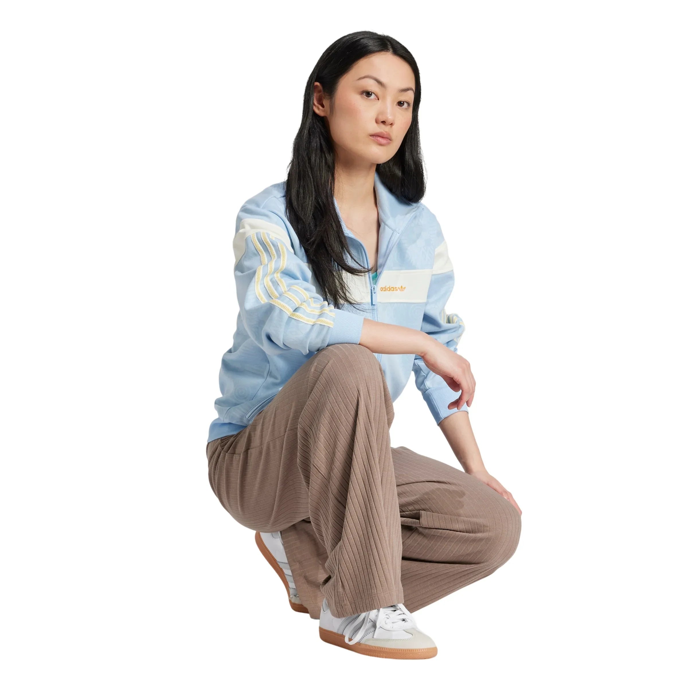 adidas Originals Womens '80s Track Top - Clear Sky Blue - ViaductClothing