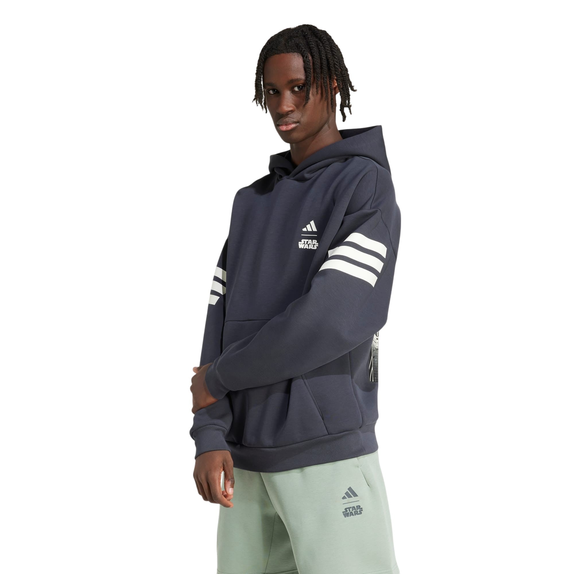 adidas Star Wars Mandalorian Graphic Hoodie - Night Grey