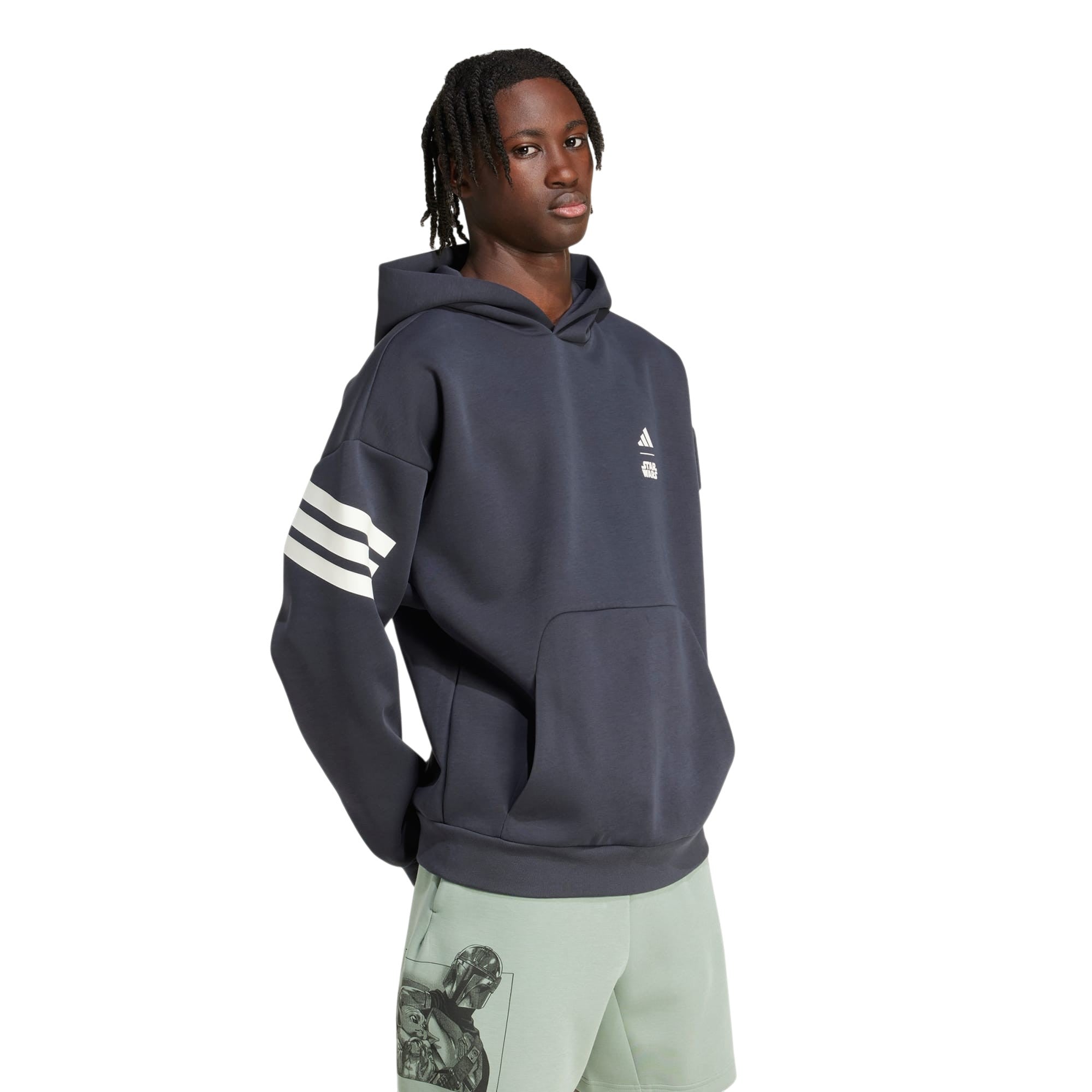 adidas Star Wars Mandalorian Graphic Hoodie - Night Grey