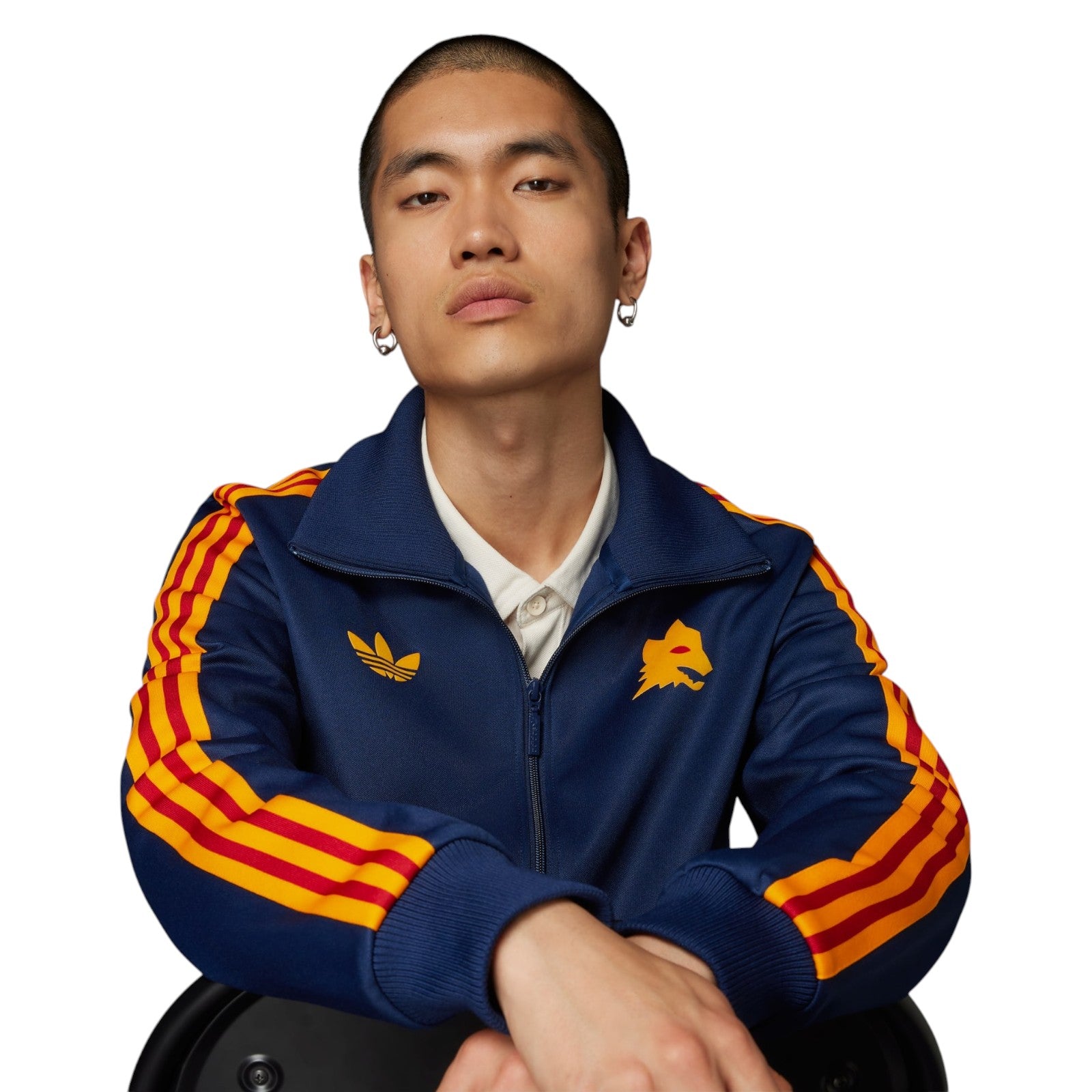adidas Originals Men's AS Roma Bring Back 1993 Track Top - Navy