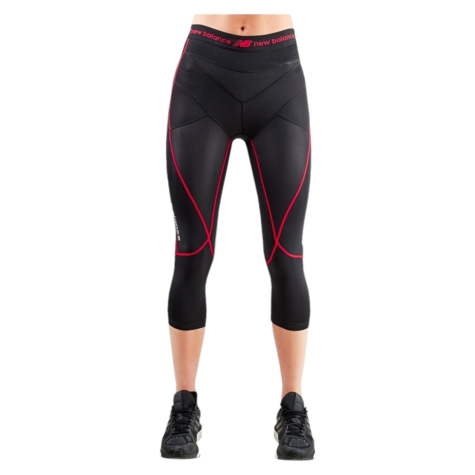New Balance Womens Compression+ Capri Running Tights - Black