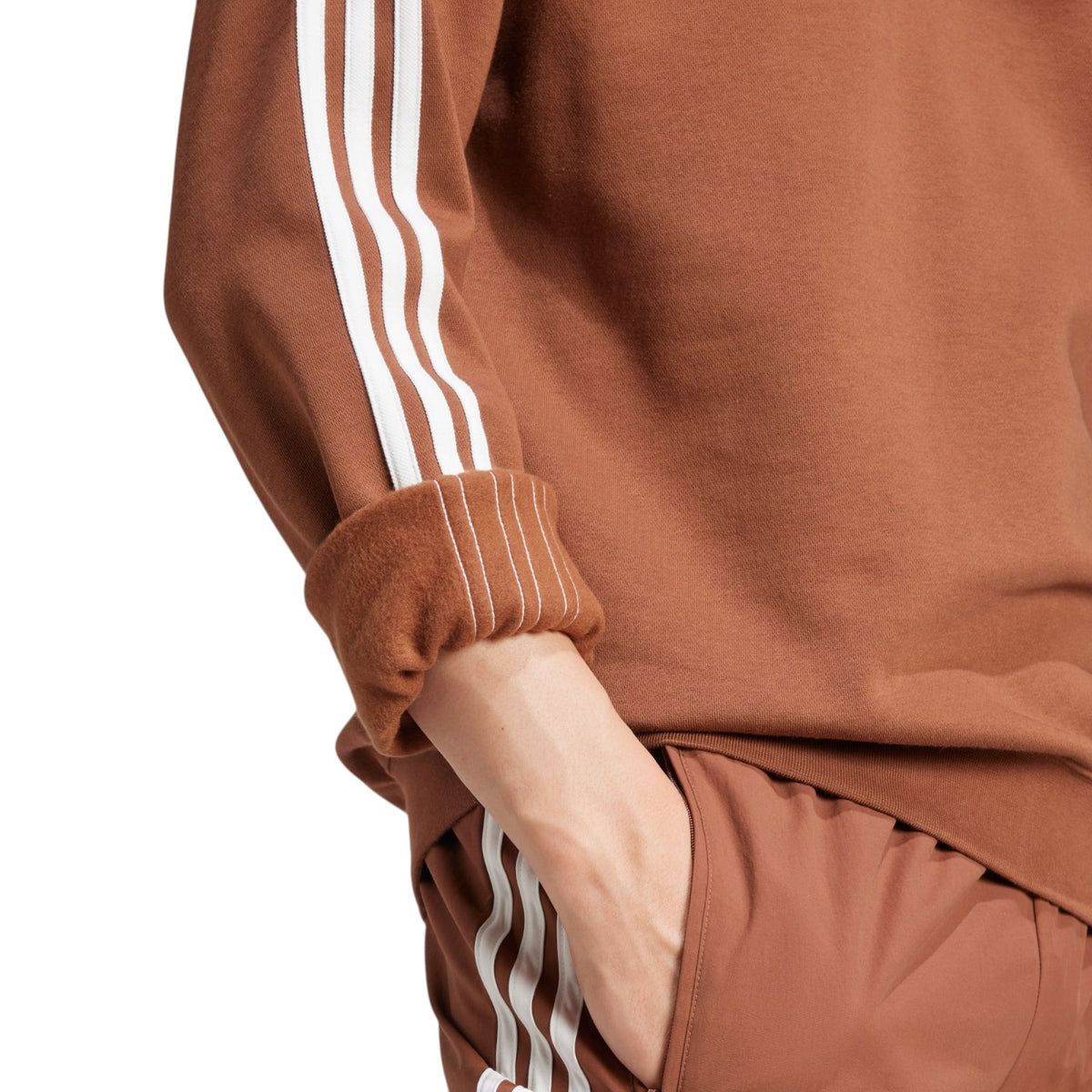 adidas Originals Adicolor Classics 3-Stripes Crew - Brown