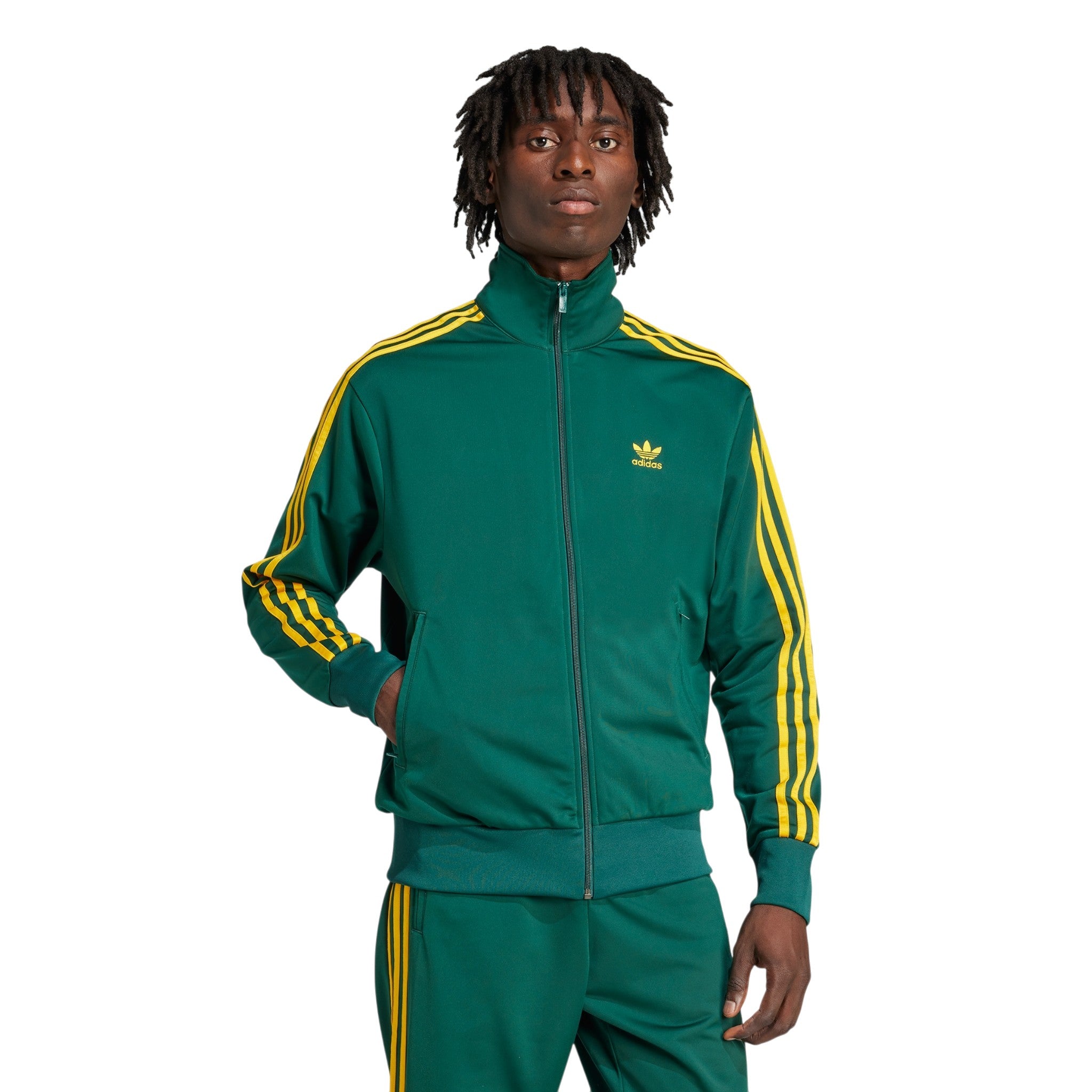 adidas Originals Adicolor Classics Firebird Track Top - Collegiate Green / Crew Yellow