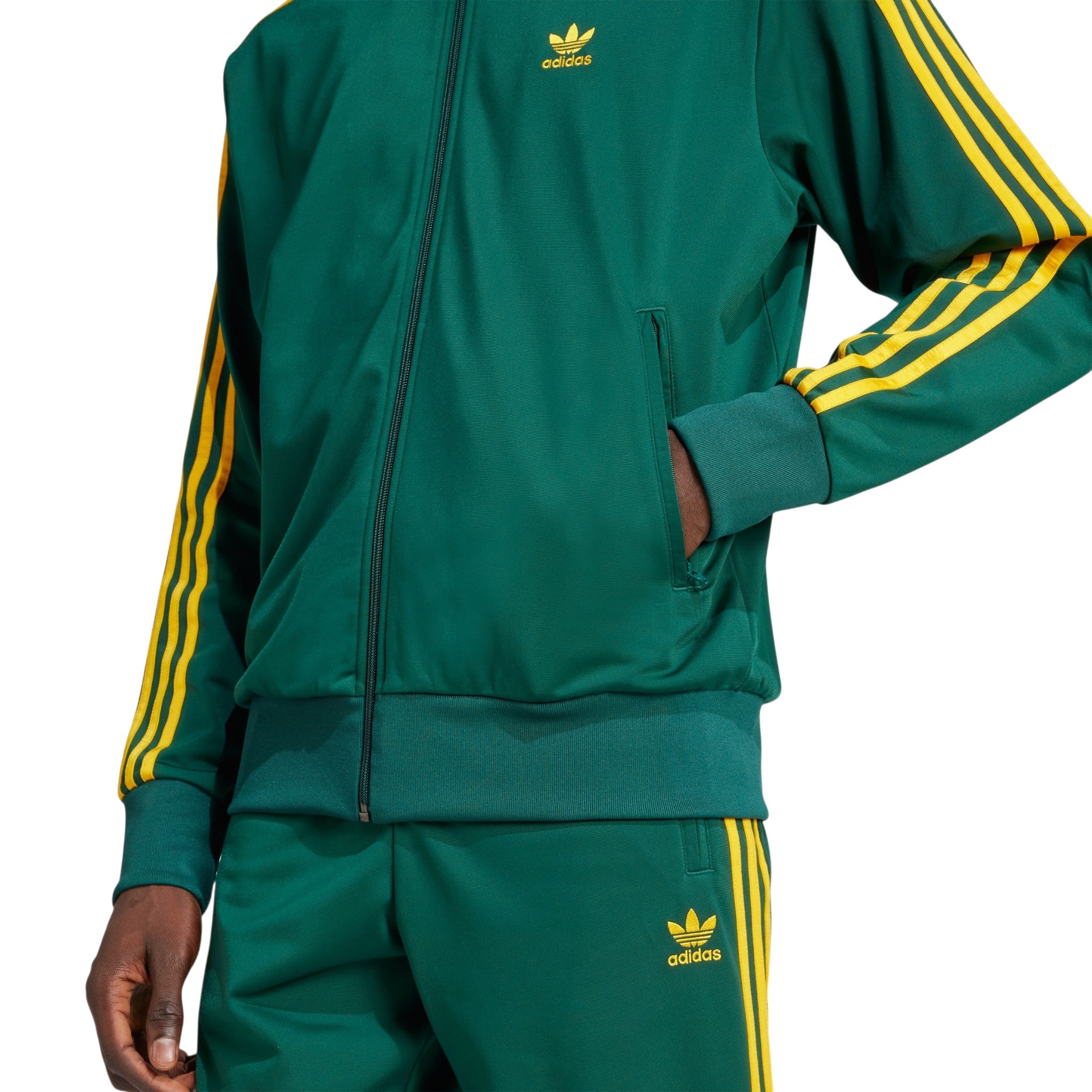 adidas Originals Adicolor Classics Firebird Track Top - Collegiate Green / Crew Yellow