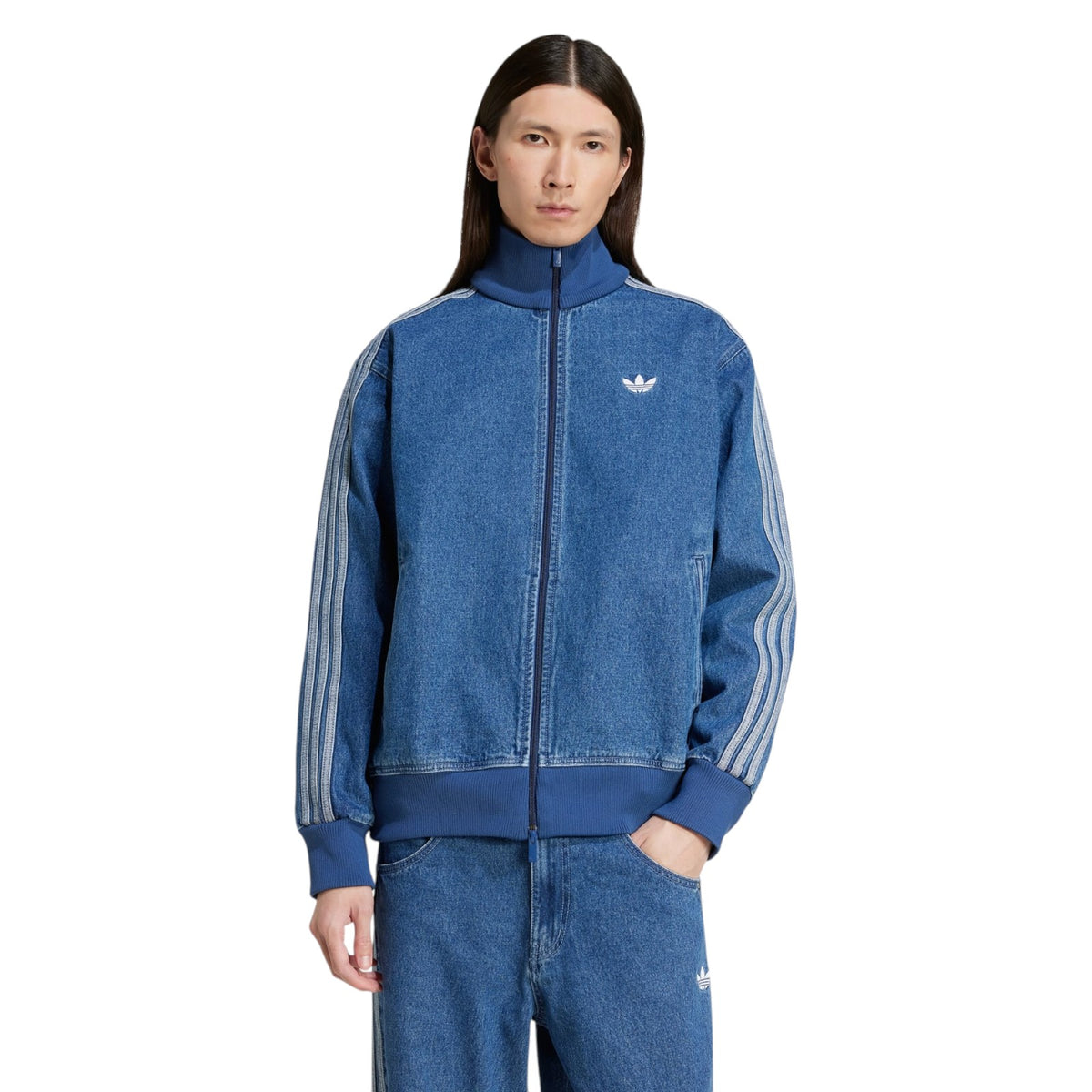 adidas Originals Adicolor Denim Firebird Track Top - Blue