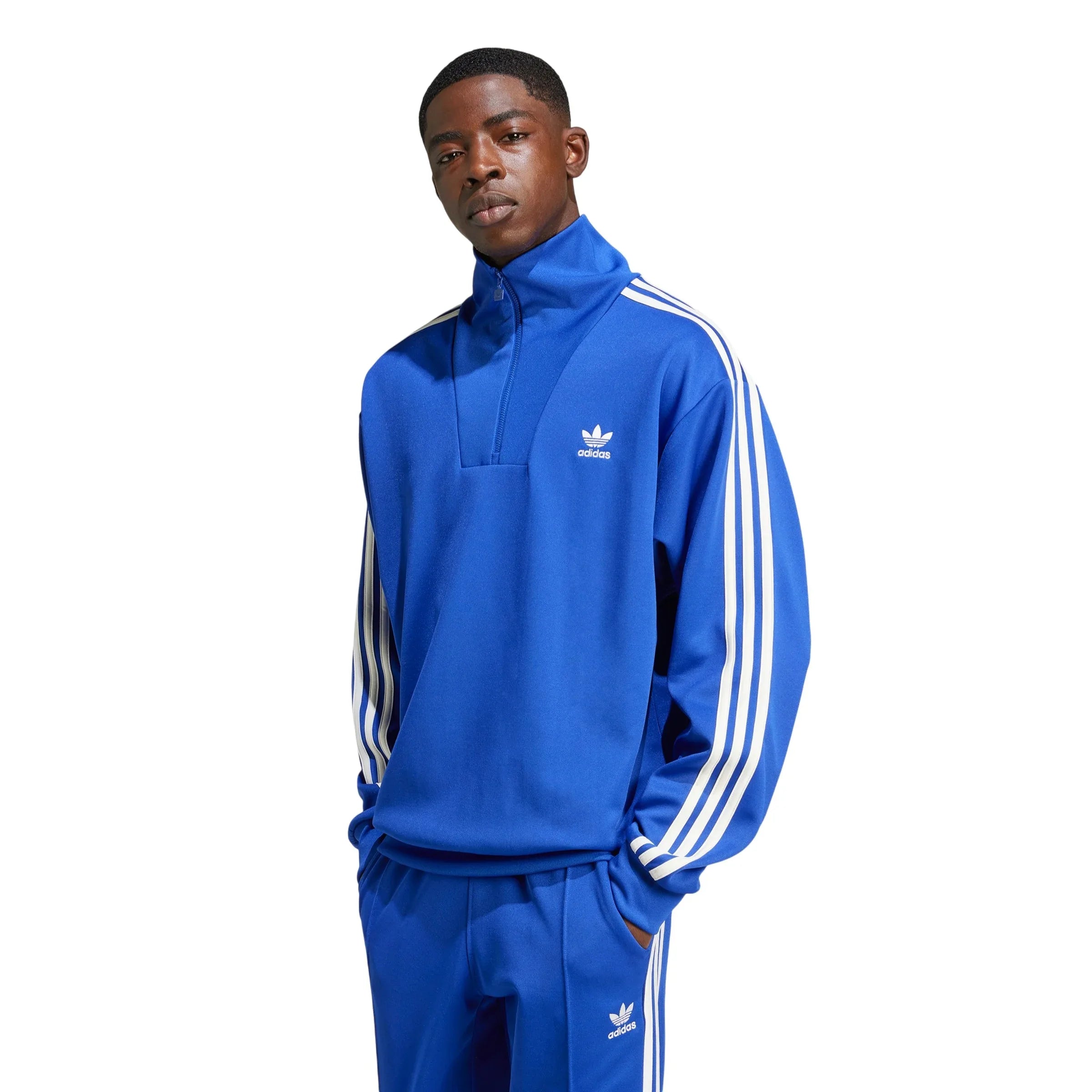 adidas Originals Adicolor Funnel Neck Track Top - Semi Lucid Blue - ViaductClothing