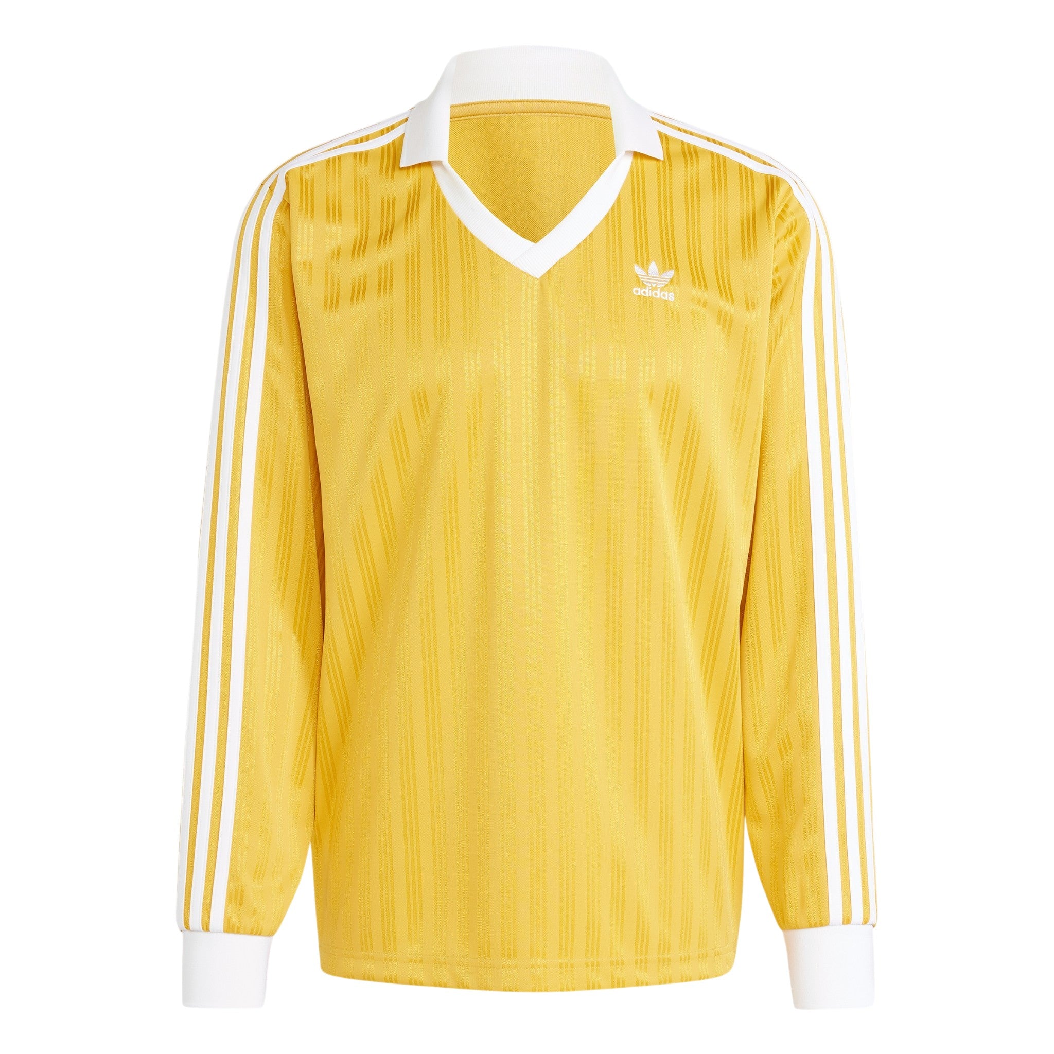 adidas Originals Men's Adicolor Piqué Football Long-Sleeve T-Shirt - Preloved Yellow
