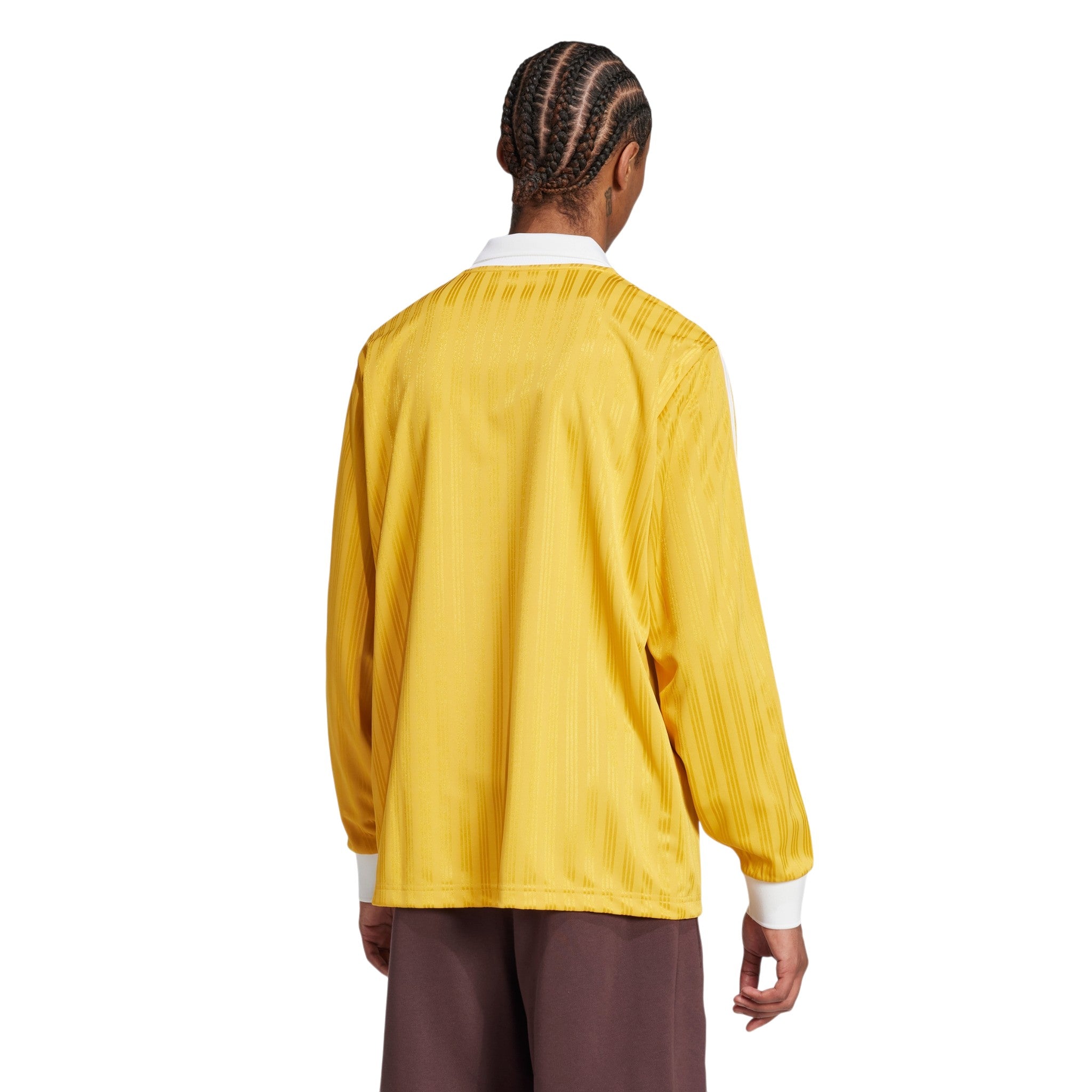 adidas Originals Men's Adicolor Piqué Football Long-Sleeve T-Shirt - Preloved Yellow