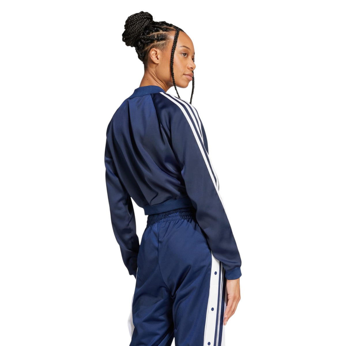 adidas Originals Women's Adicolor Satin Track Top - Navy