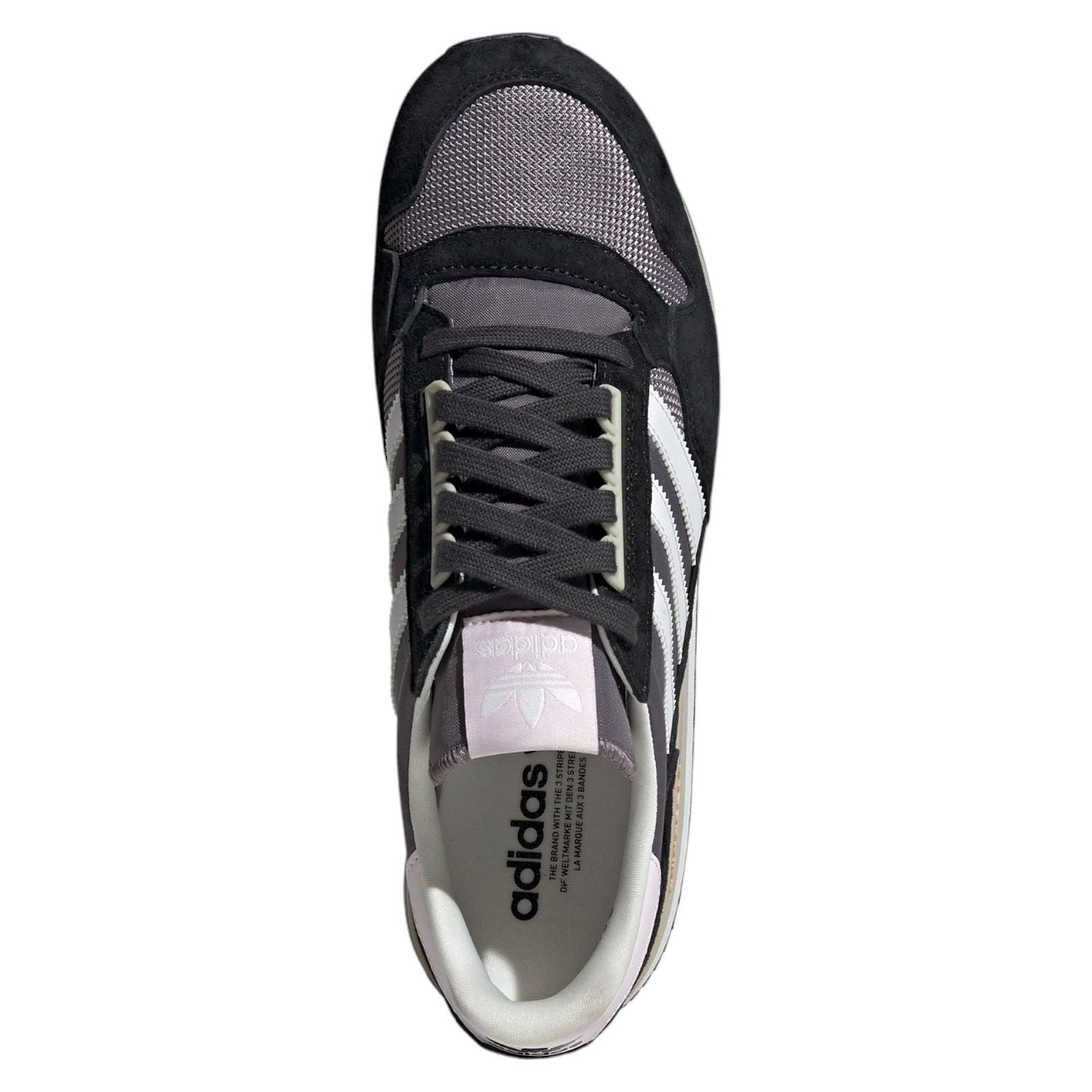 adidas Originals ZX 500 Trainers - Core Black / Almost Pink - ViaductClothing - -