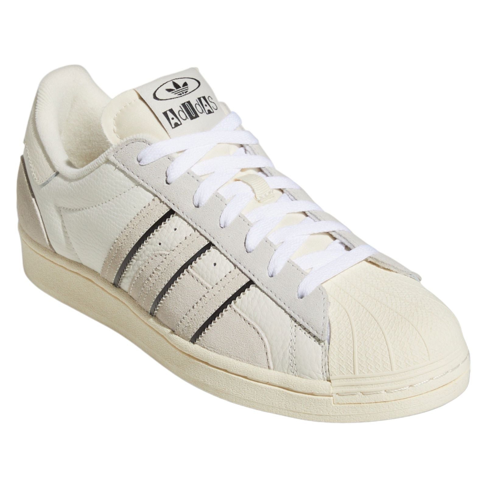 adidas Originals Unisex Superstar Shoes - Cloud White/Aluminium - ViaductClothing - -