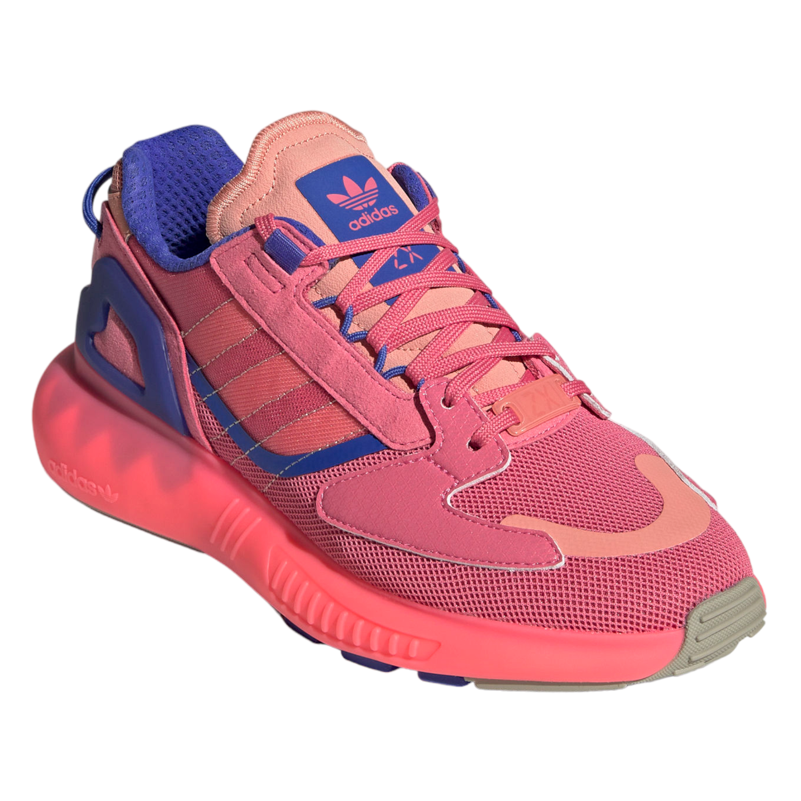 adidas Originals Womens ZX 5K BOOST Shoes - Hazy Rose / Ambient Blush Pink - ViaductClothing - -