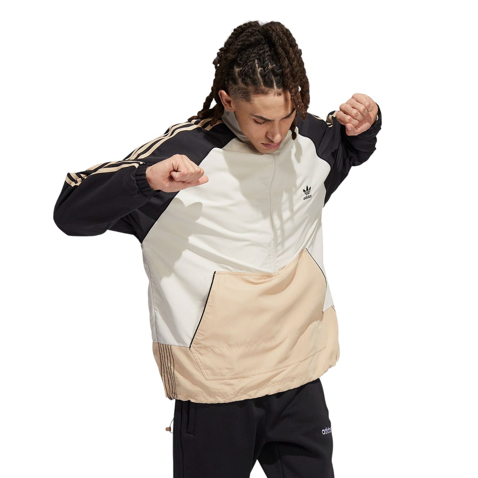 adidas Originals Woven SST Anorak - Black / Beige - ViaductClothing - -
