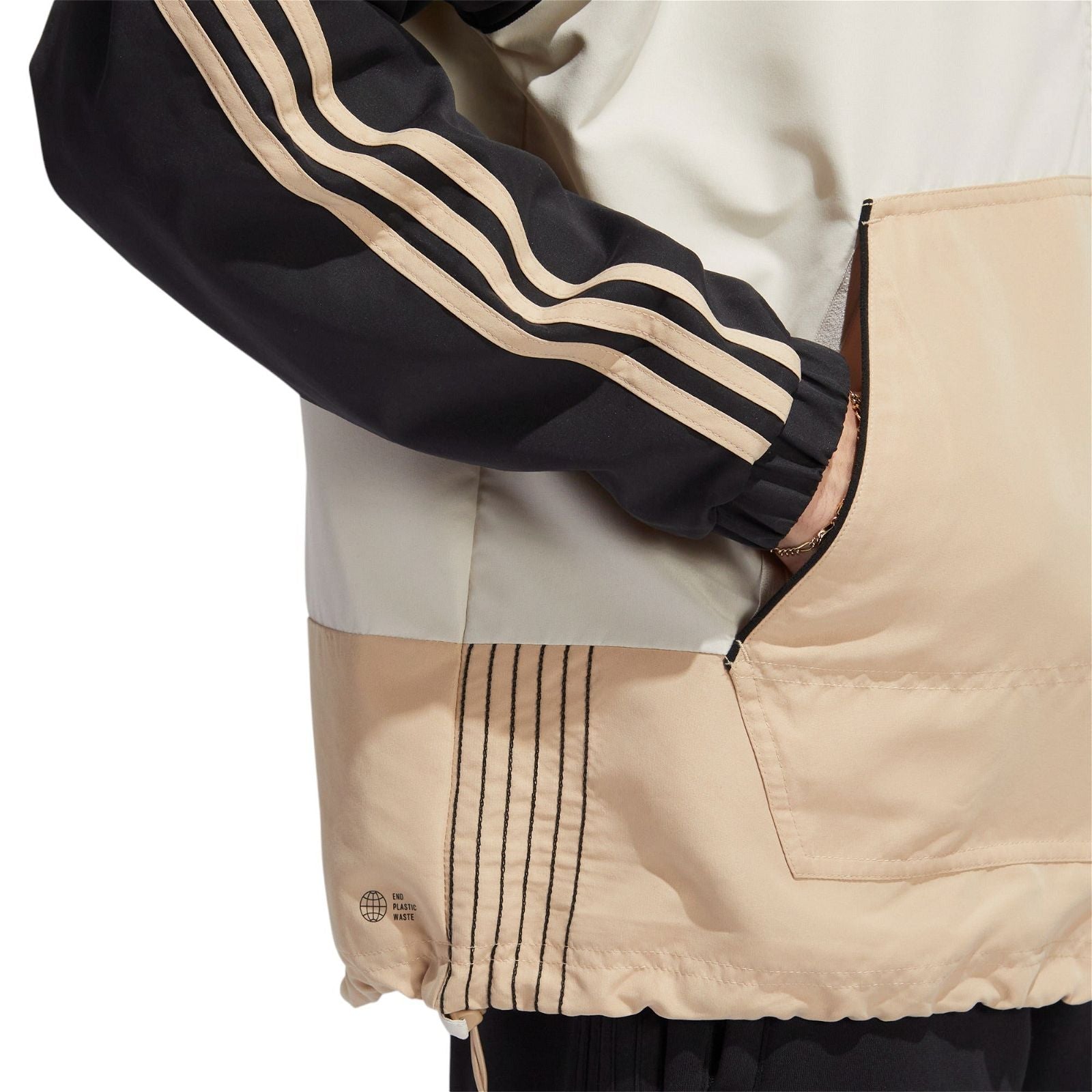 adidas Originals Woven SST Anorak - Black / Beige - ViaductClothing - -