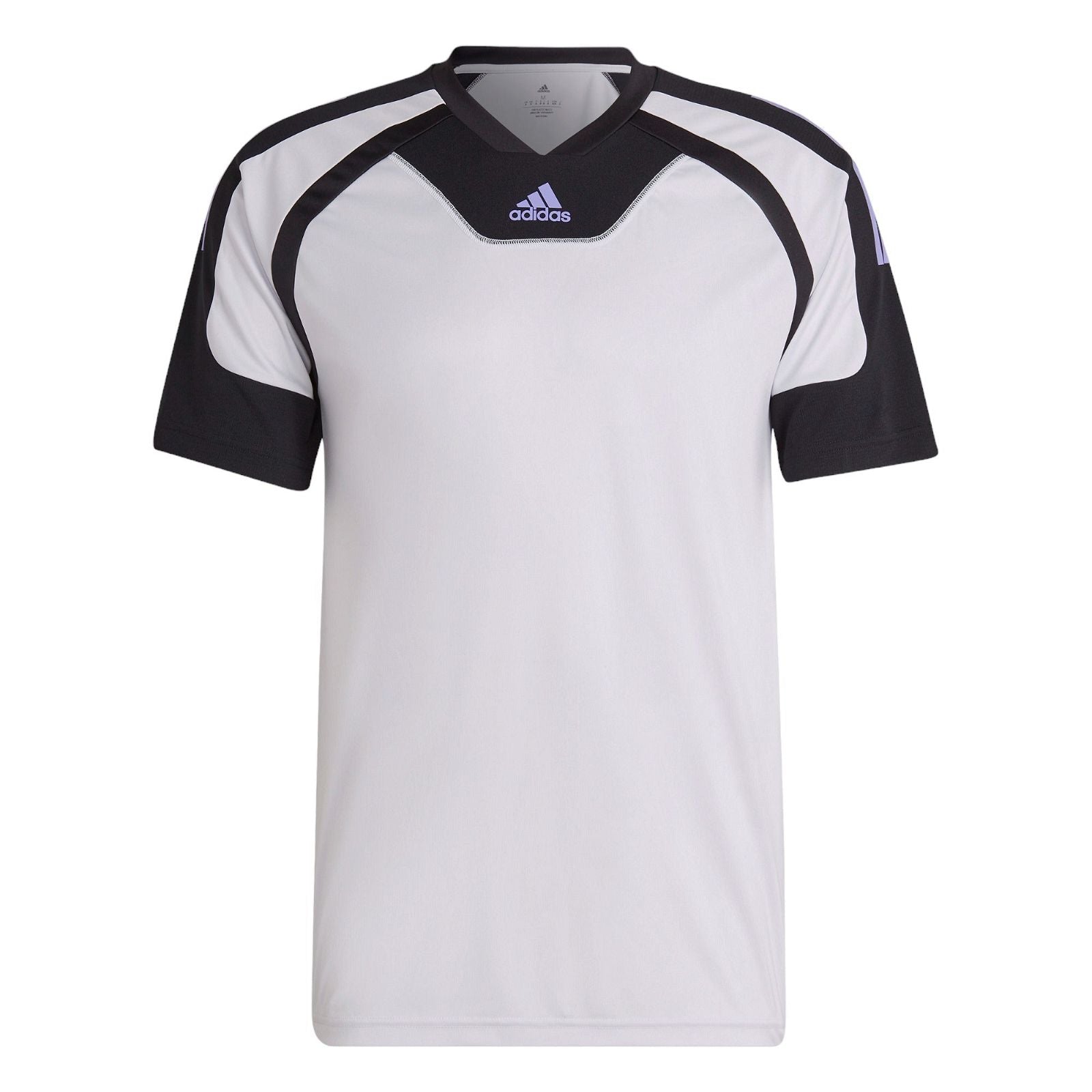 adidas AEROREADY Retro Training Tee - Dash Grey / Black - ViaductClothing - -