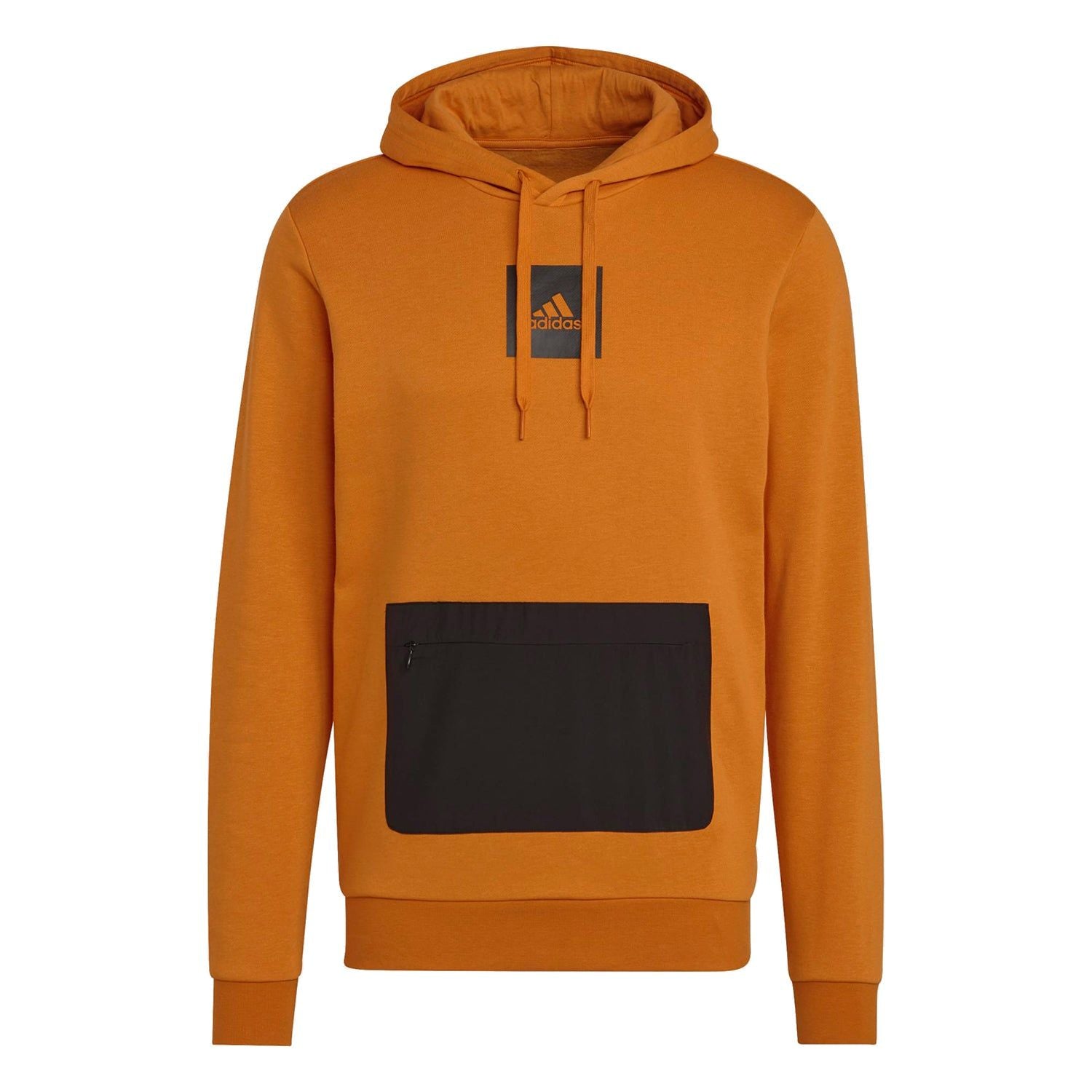 adidas Essentials Fleece Hoodie - Focus Orange / Black - ViaductClothing - -