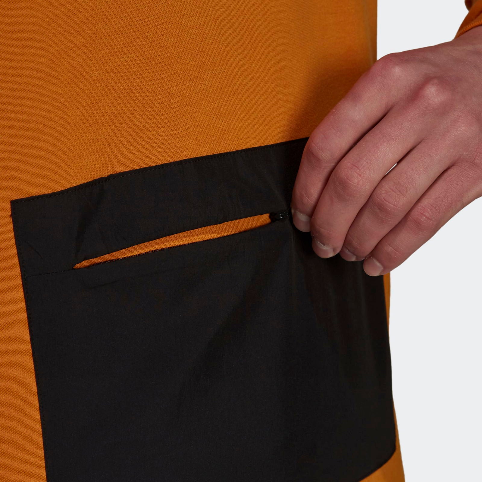 adidas Essentials Fleece Hoodie - Focus Orange / Black - ViaductClothing - -