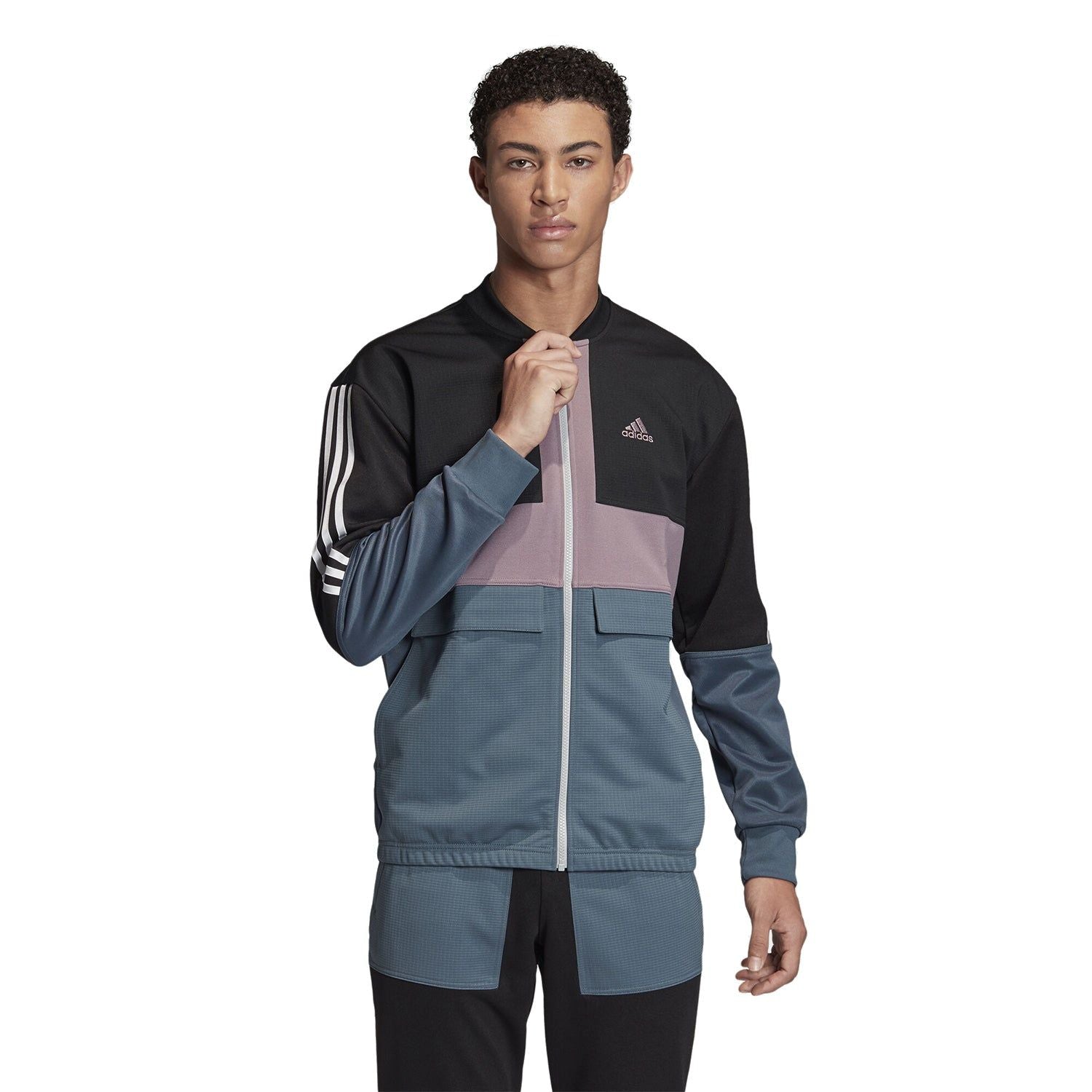 adidas ID Tricoot Track Jacket - Purple/Black - ViaductClothing - -