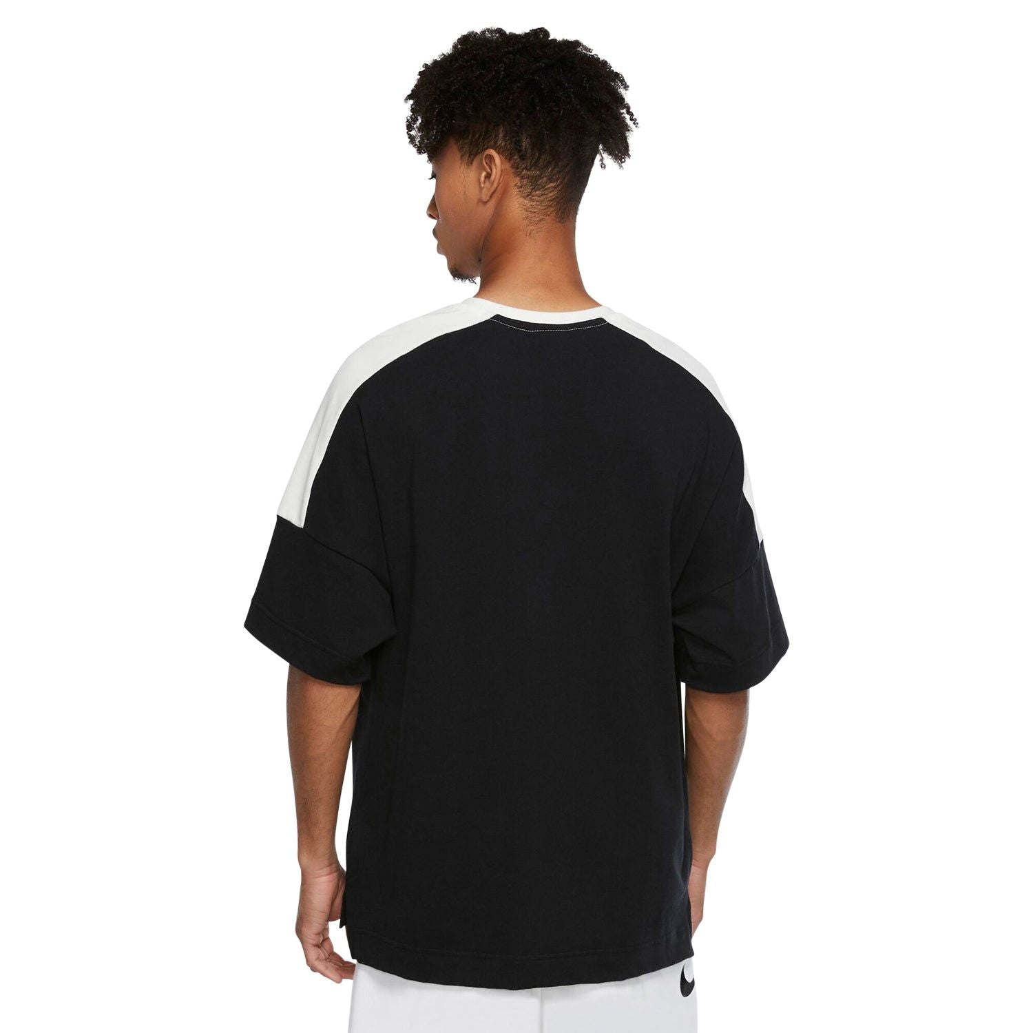 Nike NSW Short Sleeved Jersey Colour Block Tee- Grey / Black - ViaductClothing - -