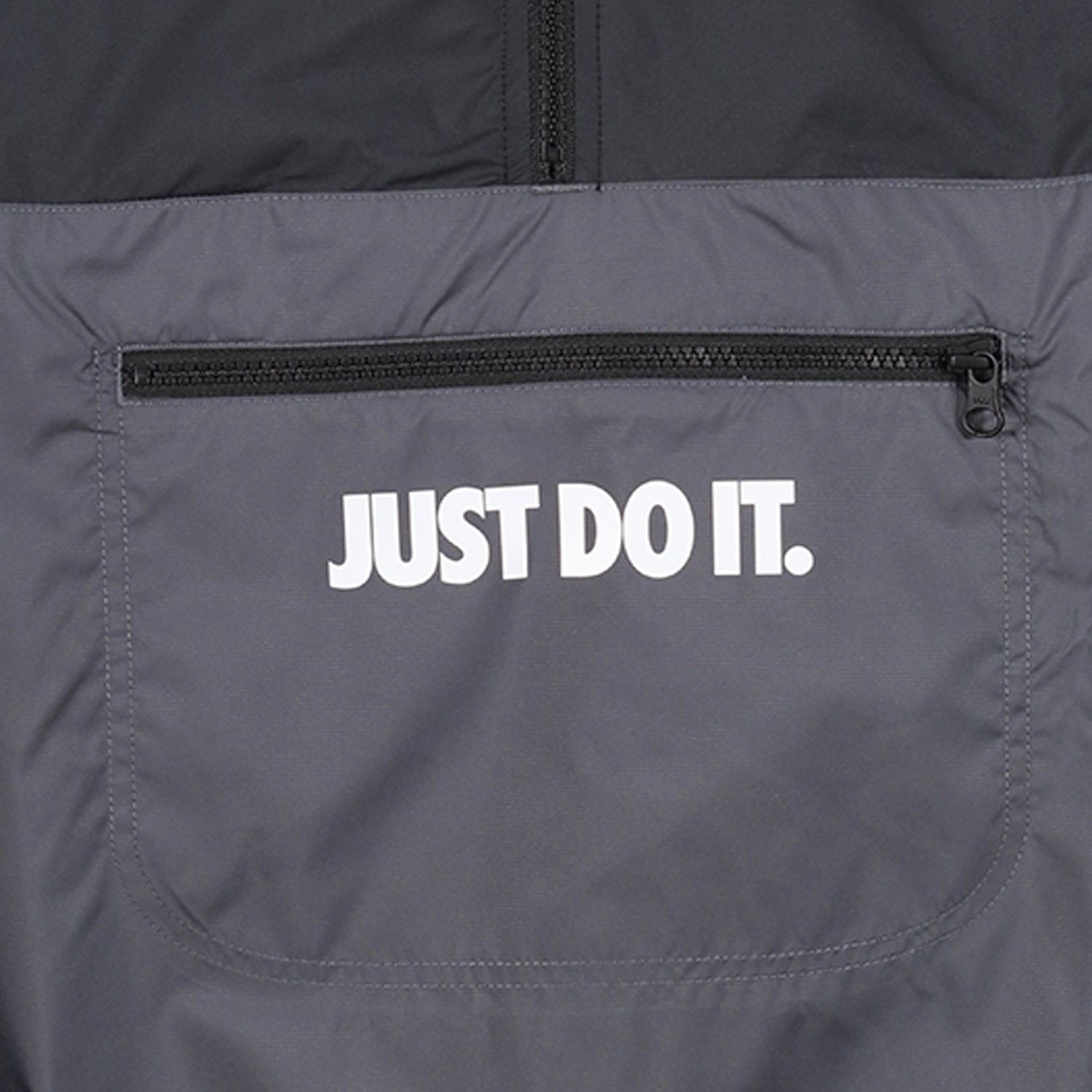 Nike Sportswear Just Do It Woven Windbreaker Jacket - Grey/Black - ViaductClothing - -