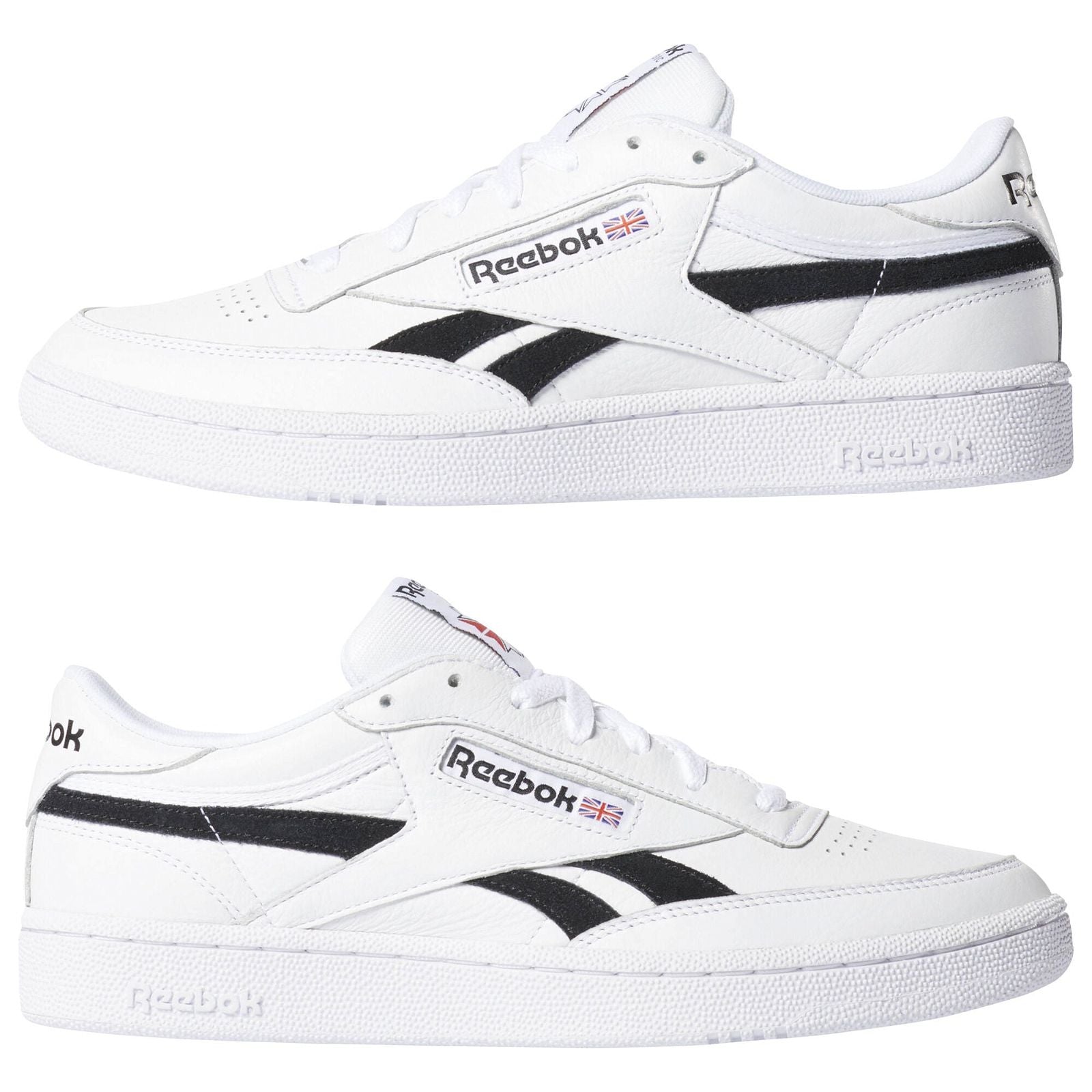 Reebok Club C Revenge Plus Trainers - White/Black - ViaductClothing - -