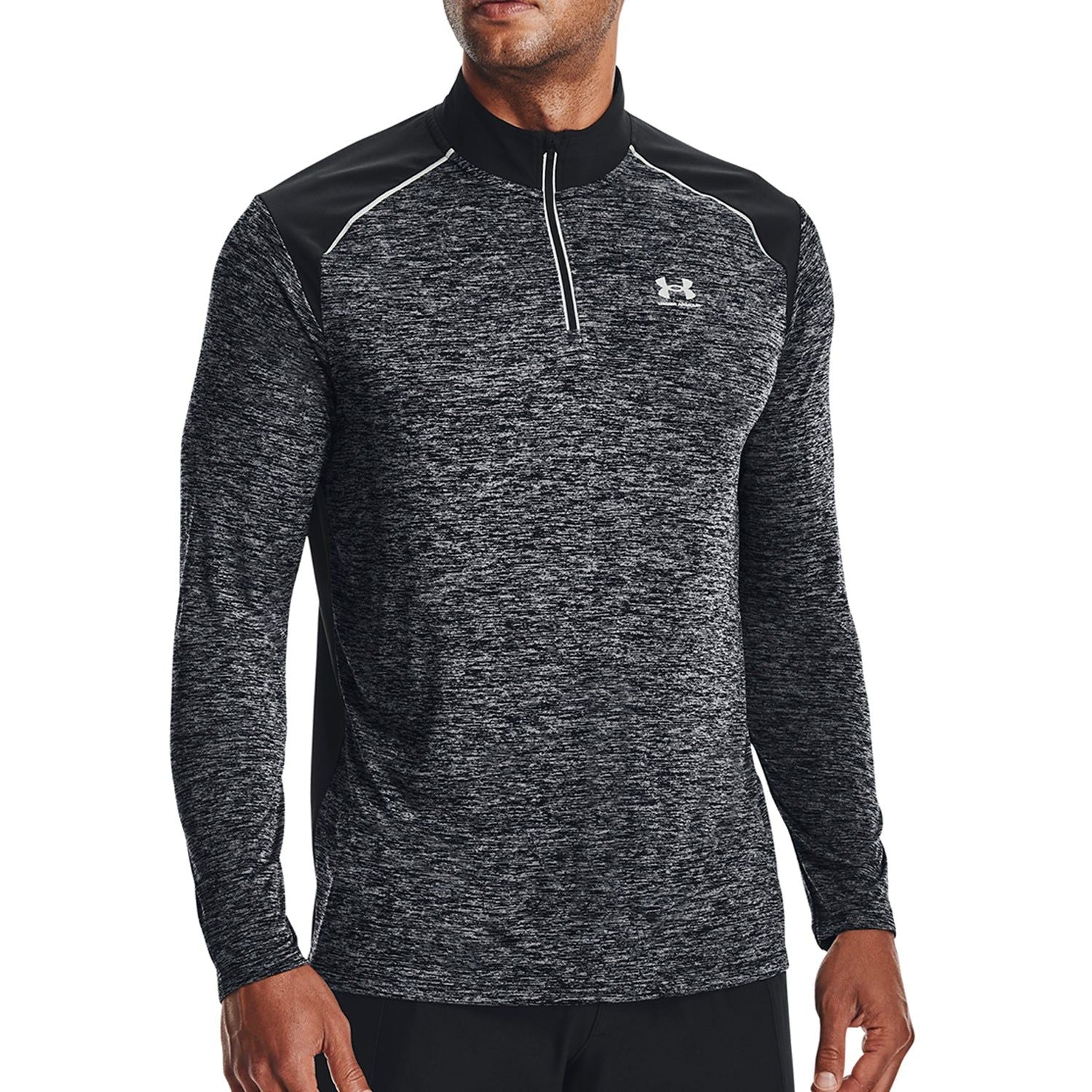 Under Armour Tech Quarter-Zip Sweatshirt - Grey/Black - ViaductClothing - -