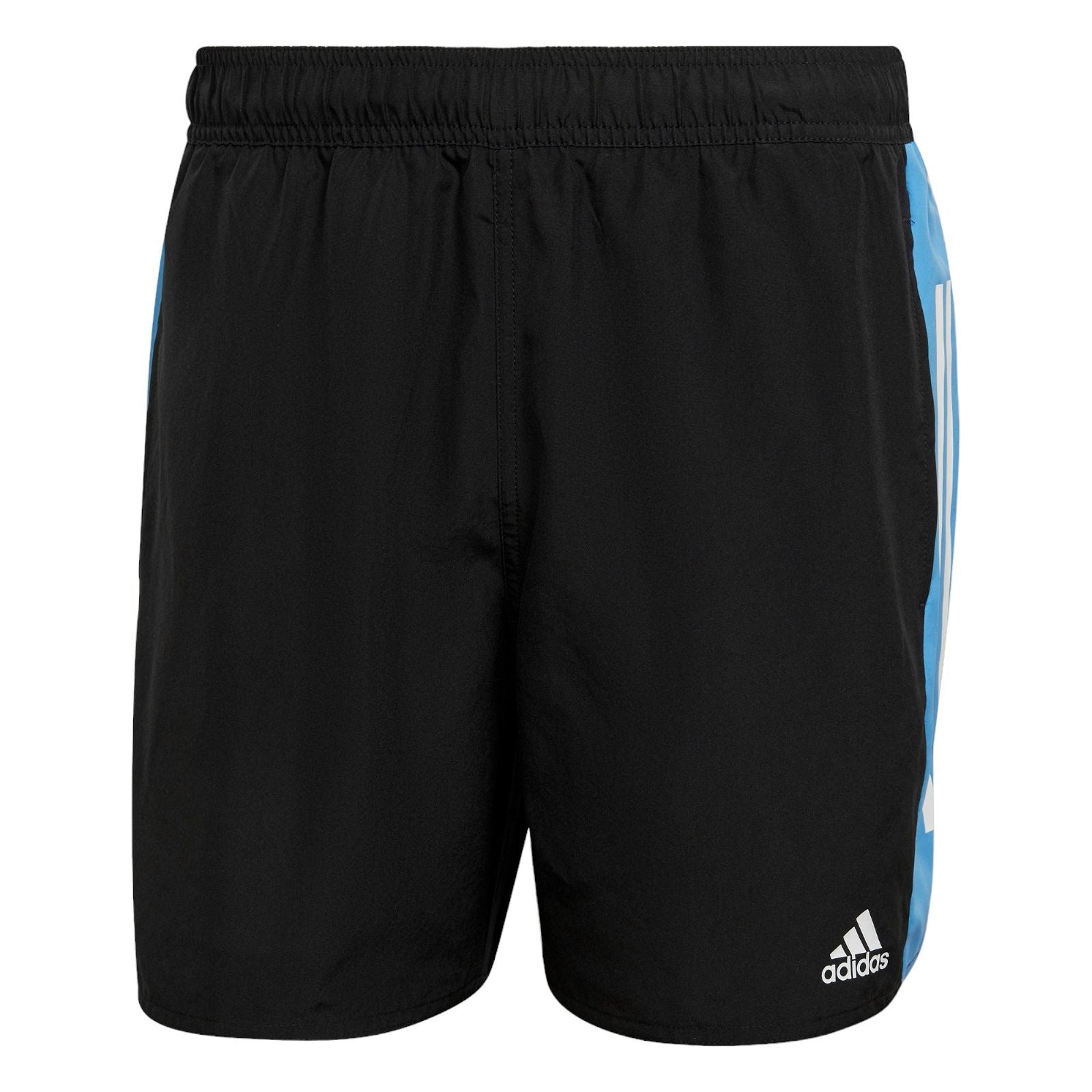 adidas Colorblock 3S Swim Shorts - Black / Blue - ViaductClothing - -