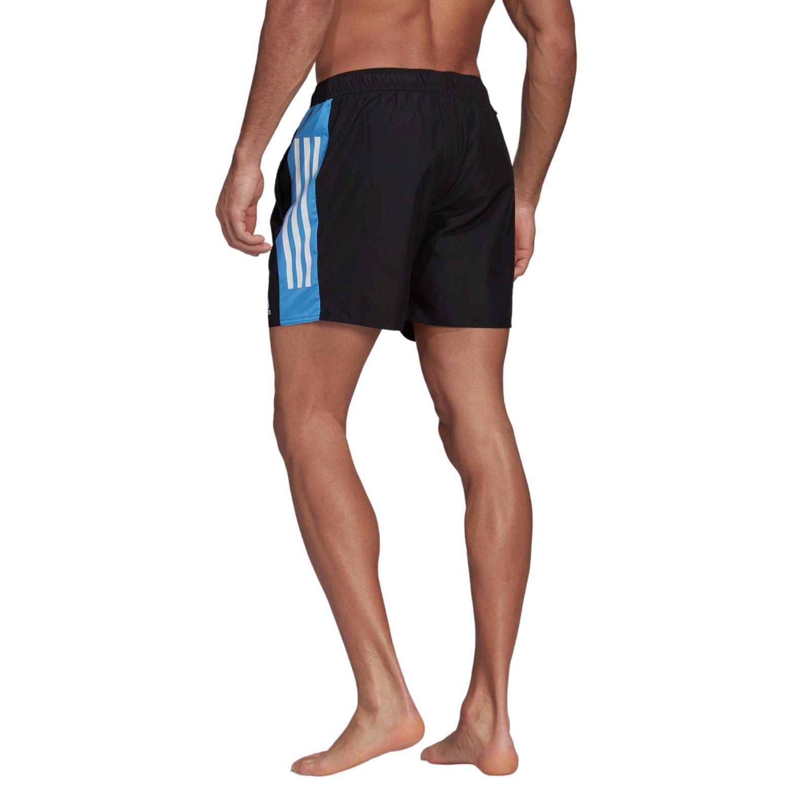 adidas Colorblock 3S Swim Shorts - Black / Blue - ViaductClothing - -