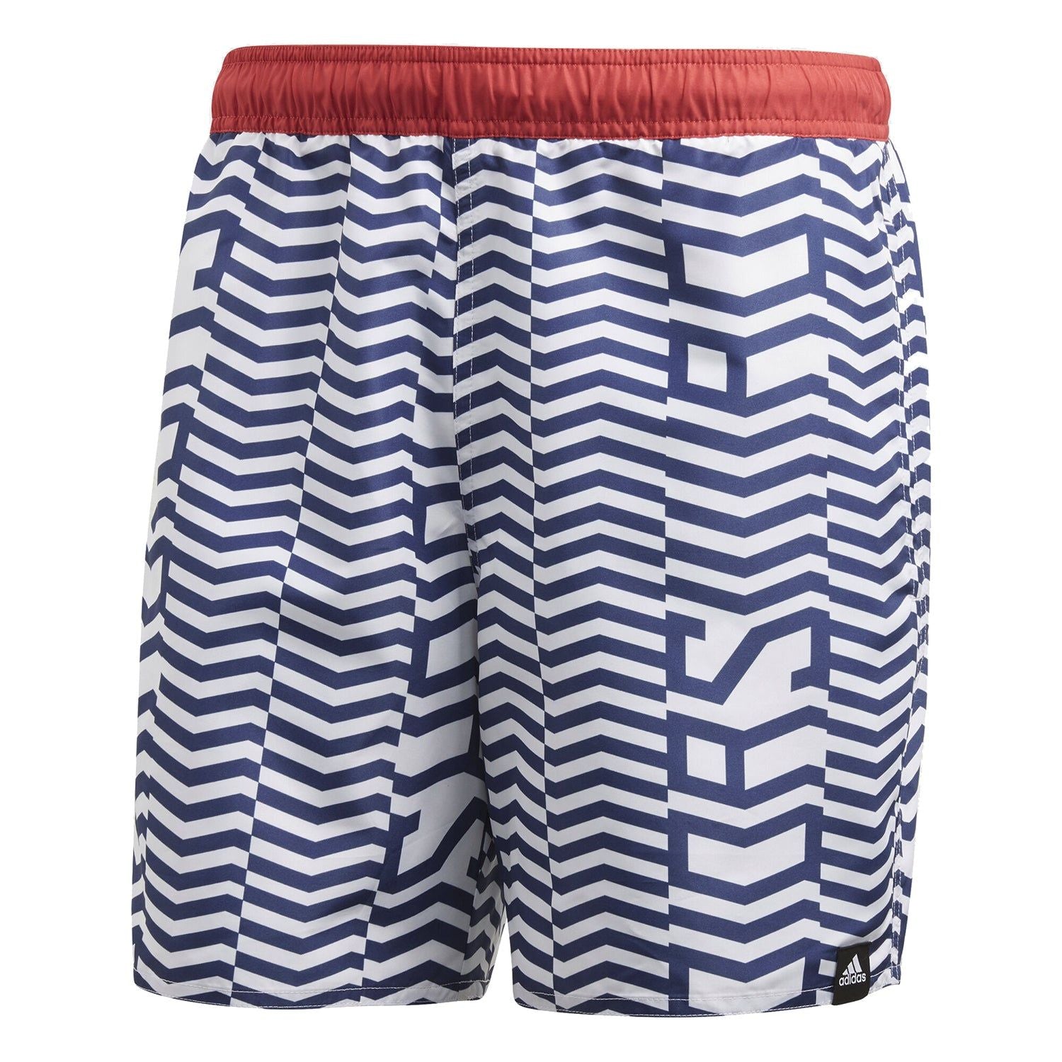 adidas Graphic CLX Swim Short - White/Blue - ViaductClothing - -