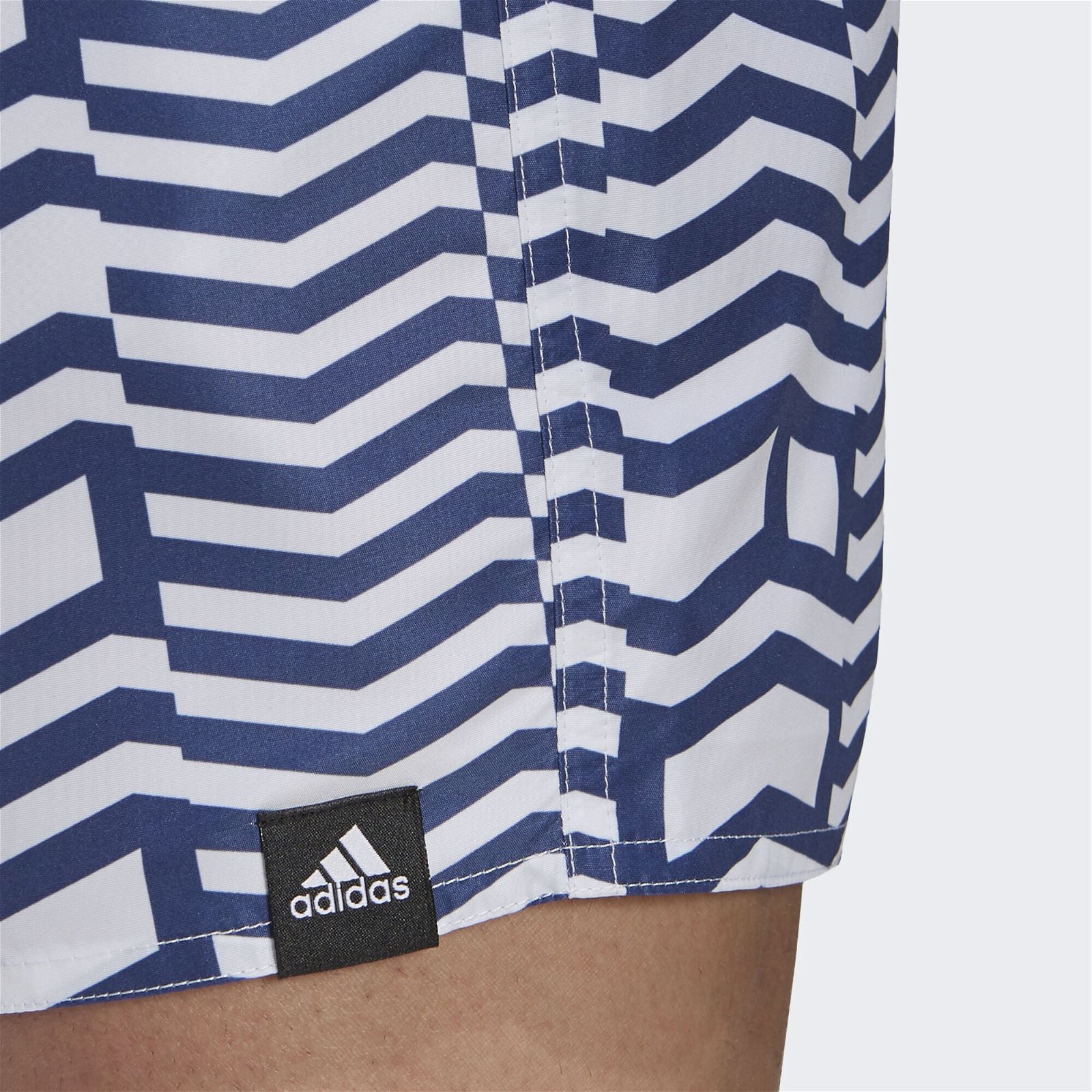 adidas Graphic CLX Swim Short - White/Blue - ViaductClothing - -