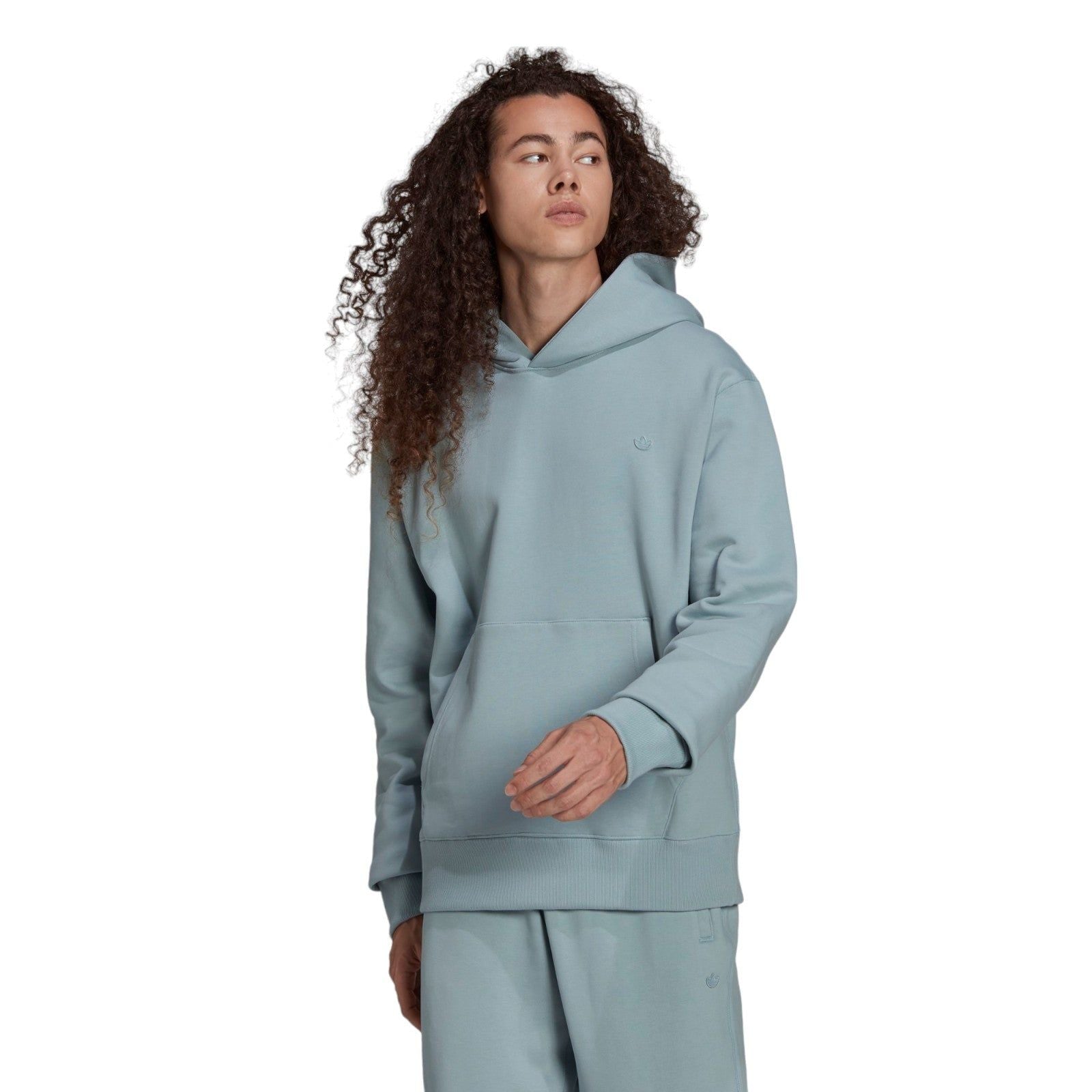 adidas Originals Adicolor Contempo Trefoil Hoodie - Magic Grey / Blue - ViaductClothing - -