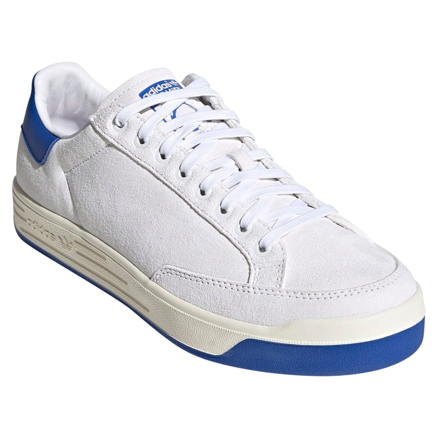 adidas Originals Rod Laver Shoes - White/Blue - ViaductClothing - -