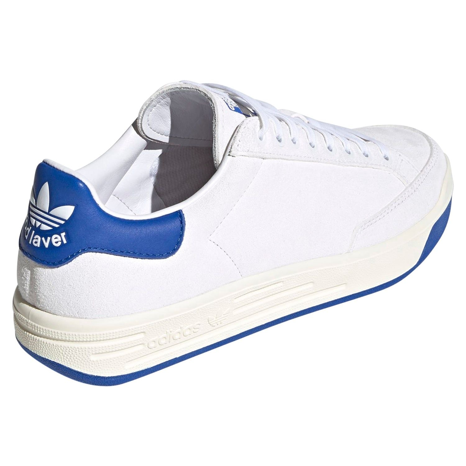 adidas Originals Rod Laver Shoes - White/Blue - ViaductClothing - -