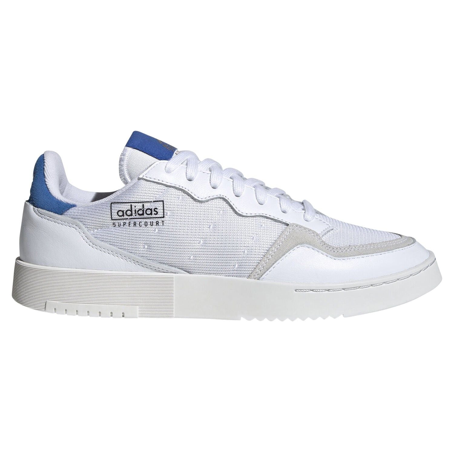 adidas Originals Supercourt Shoes - White/Blue - ViaductClothing - -