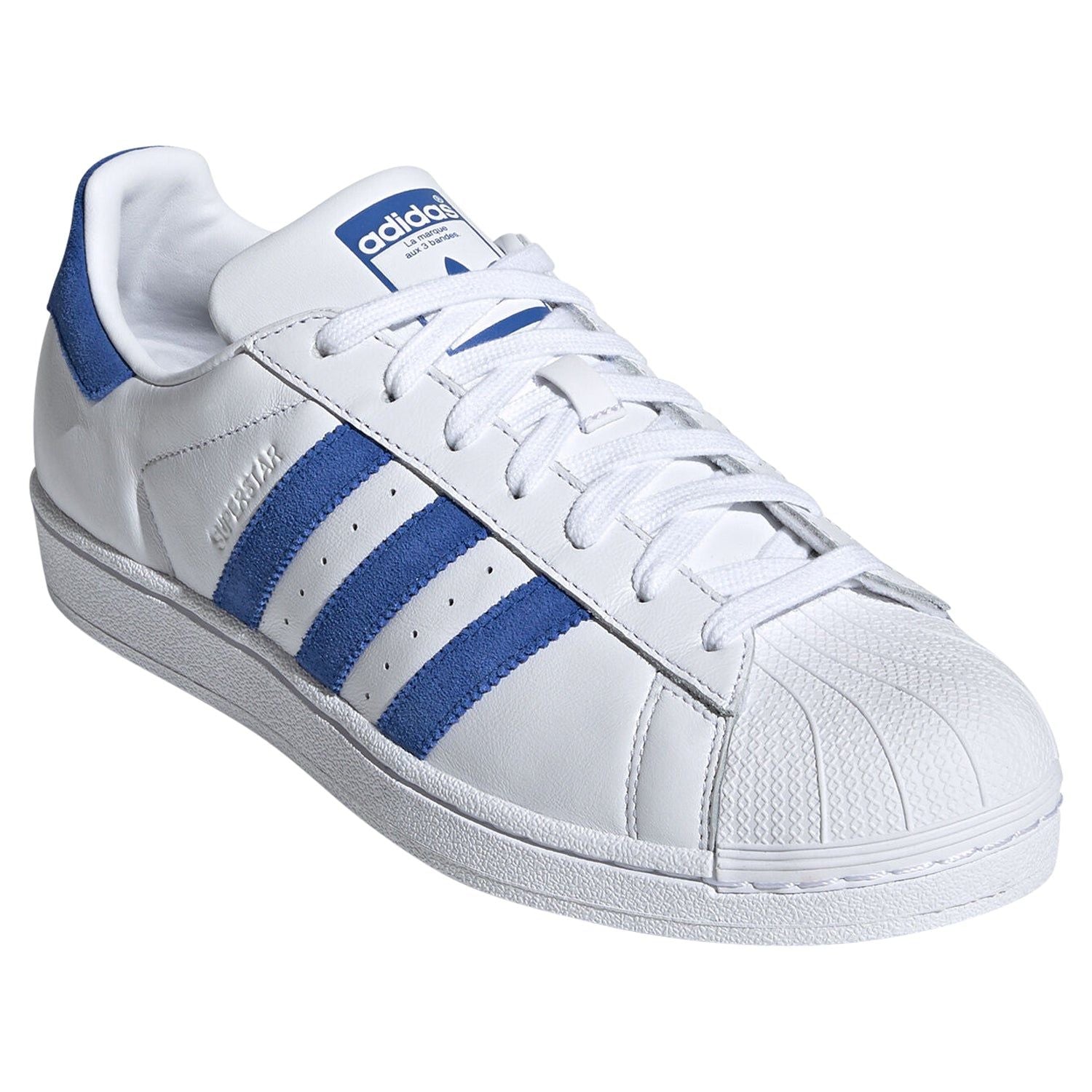 adidas Originals Superstar Shoes - White/Blue - ViaductClothing -  -