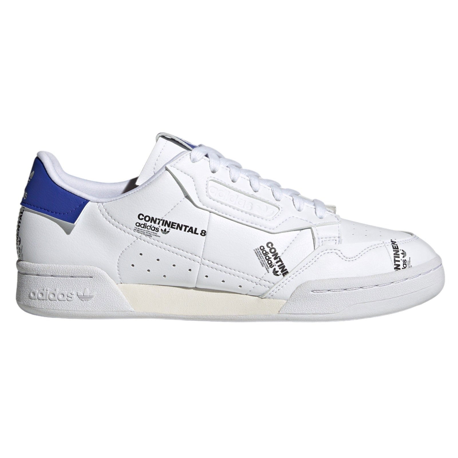 adidas Originals Unisex Continental 80 Shoes - White / Blue - ViaductClothing - -