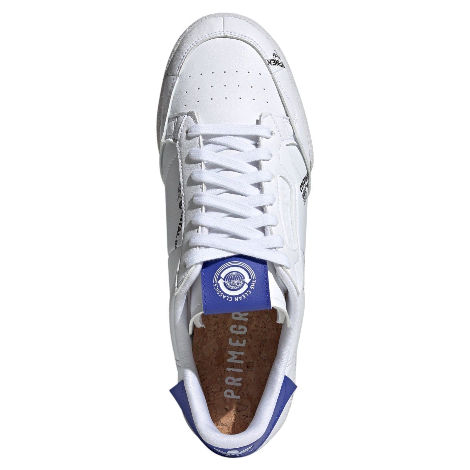 adidas Originals Unisex Continental 80 Shoes - White / Blue - ViaductClothing - -