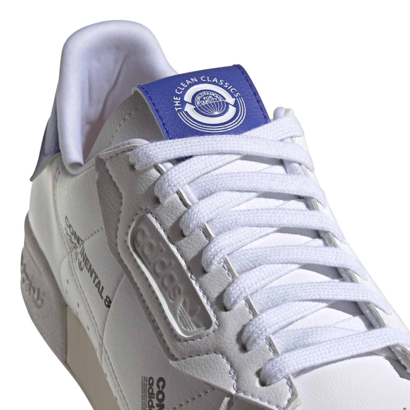 adidas Originals Unisex Continental 80 Shoes - White / Blue - ViaductClothing - -
