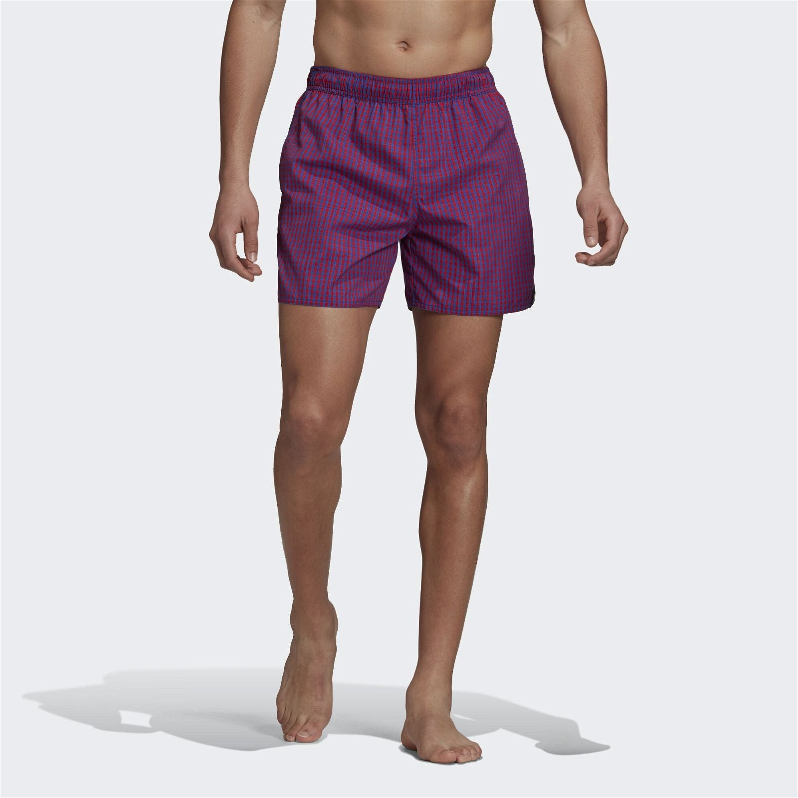 adidas Swimming Check CLX Swim Shorts - Red/Blue - ViaductClothing - -