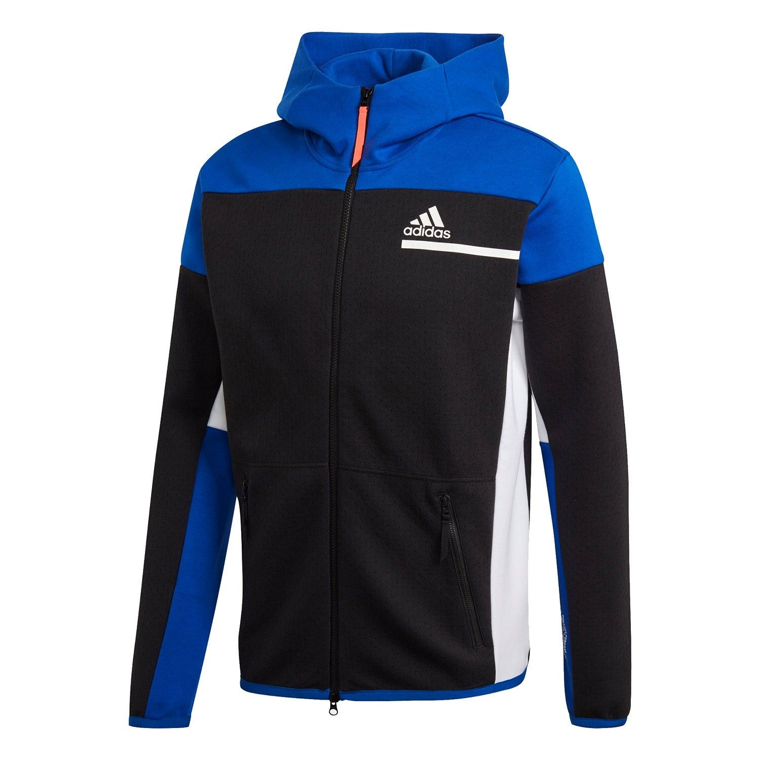 adidas ZNE Full-Zip Hoodie - Black/Blue - ViaductClothing - -