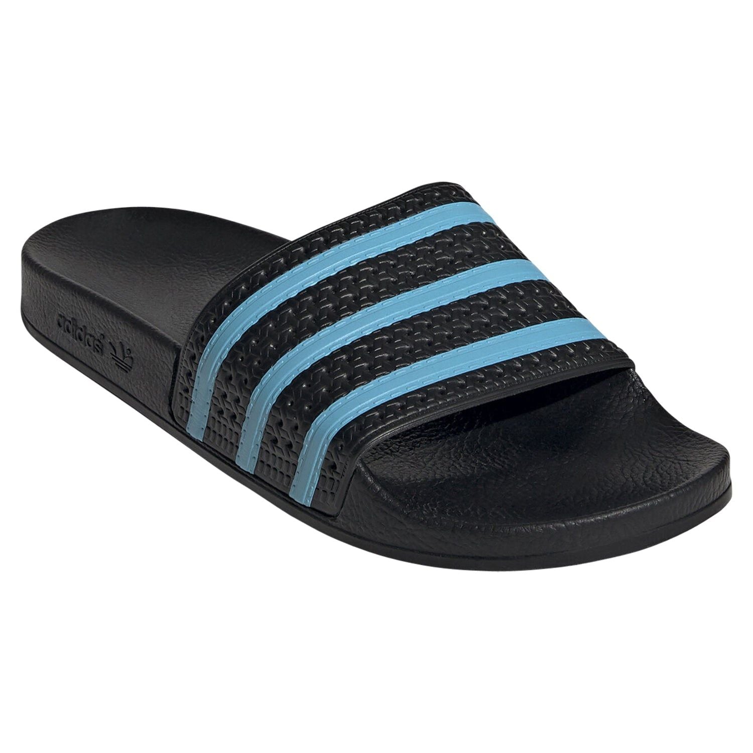 adidas Originals Adilette Slides - Black/Blue Glow - ViaductClothing - -