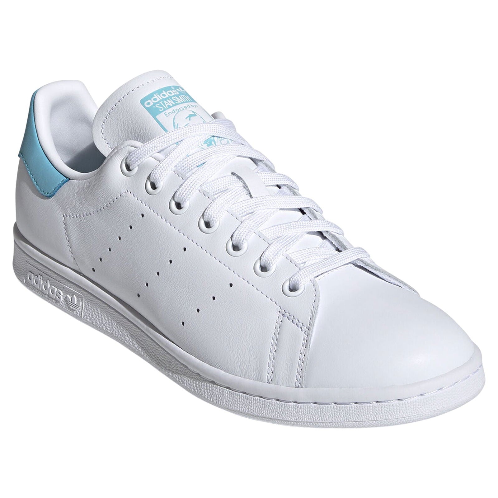 adidas Originals Stan Smith Shoes - Cloud White/Blue Glow - ViaductClothing - -