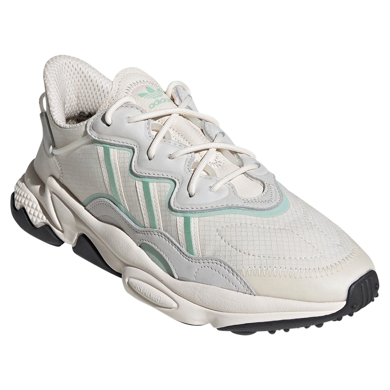 adidas Originals Unisex Ozweego Shoes - Chalk White / Blush Green - ViaductClothing - -