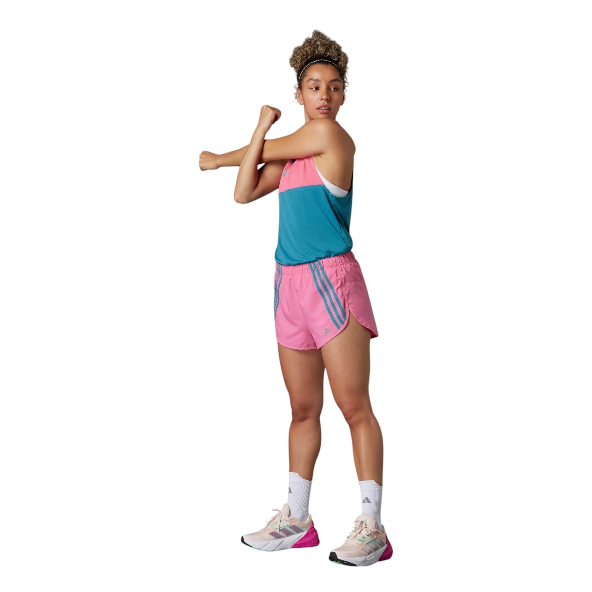 adidas Womens Break the Norm Running Shorts - Pink