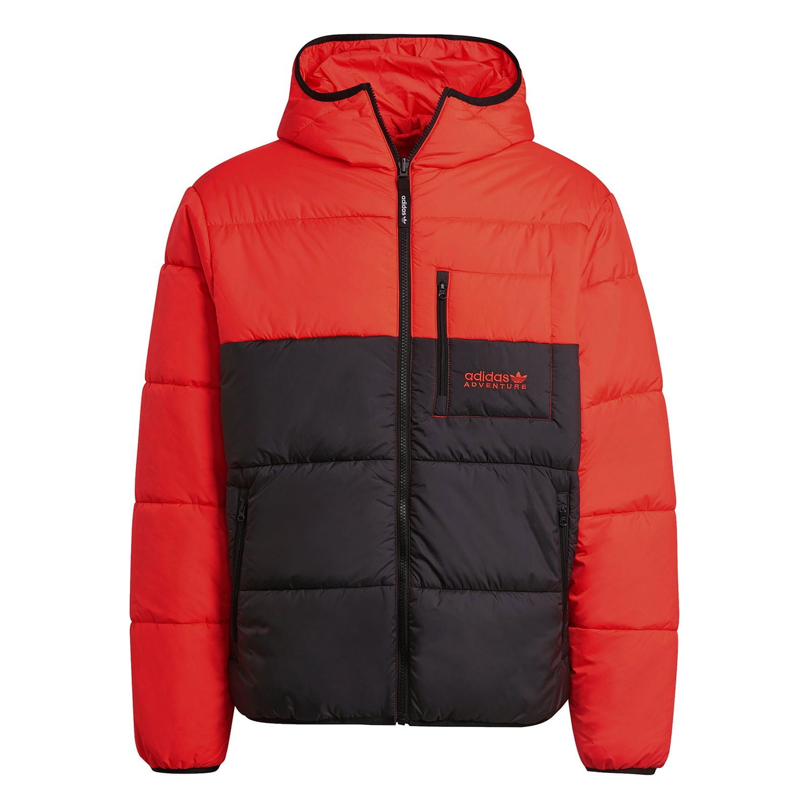 adidas Originals Adventure Reversible Puffer Jacket - Black / Bright Red - ViaductClothing - -