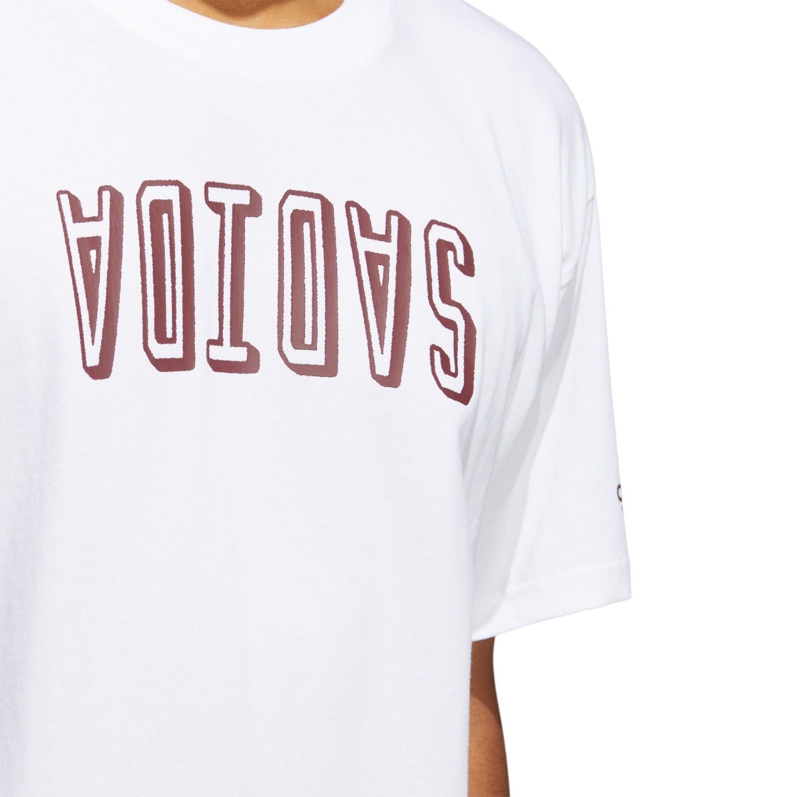 adidas Originals Unisex 4.0 Flipped Adi Skateboarding Tee - White / Burgundy - ViaductClothing -  -